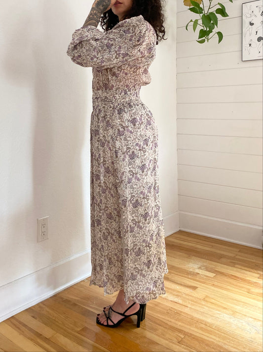 The kooples liberty fields long sleeve maxi dress Large