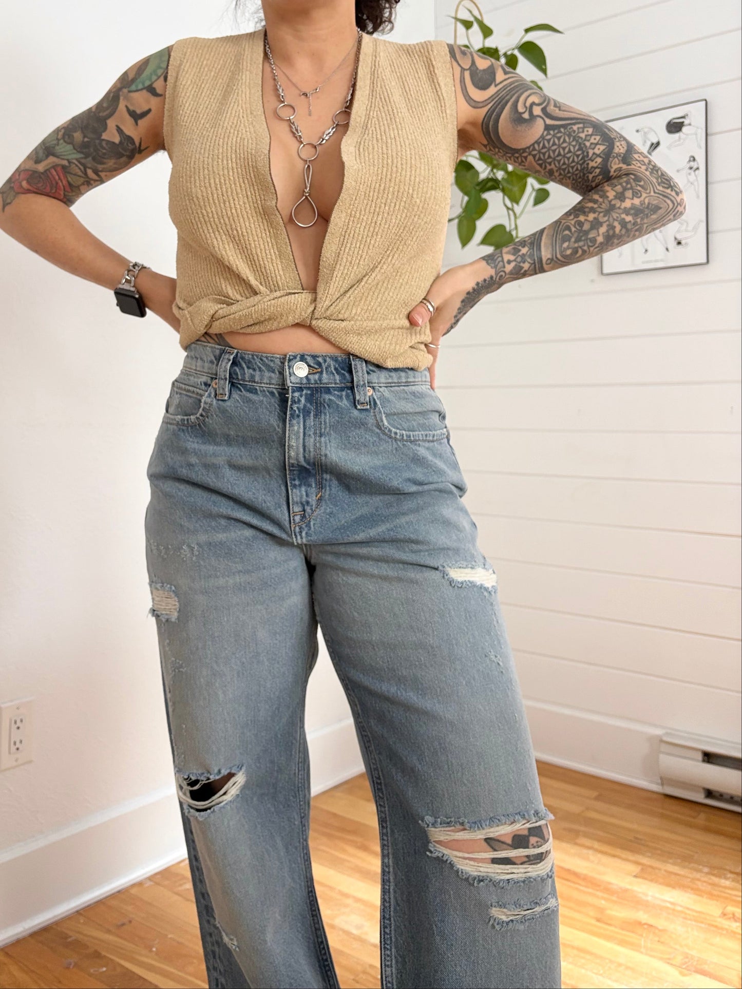 Jacquemus Le haut noué crop top Medium