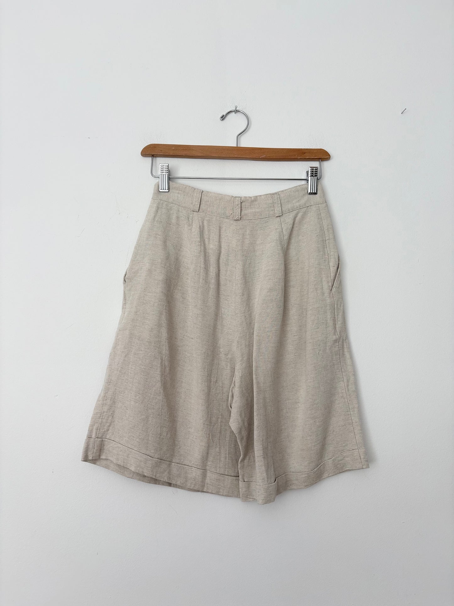 Vintage linen blend bermuda shorts W24