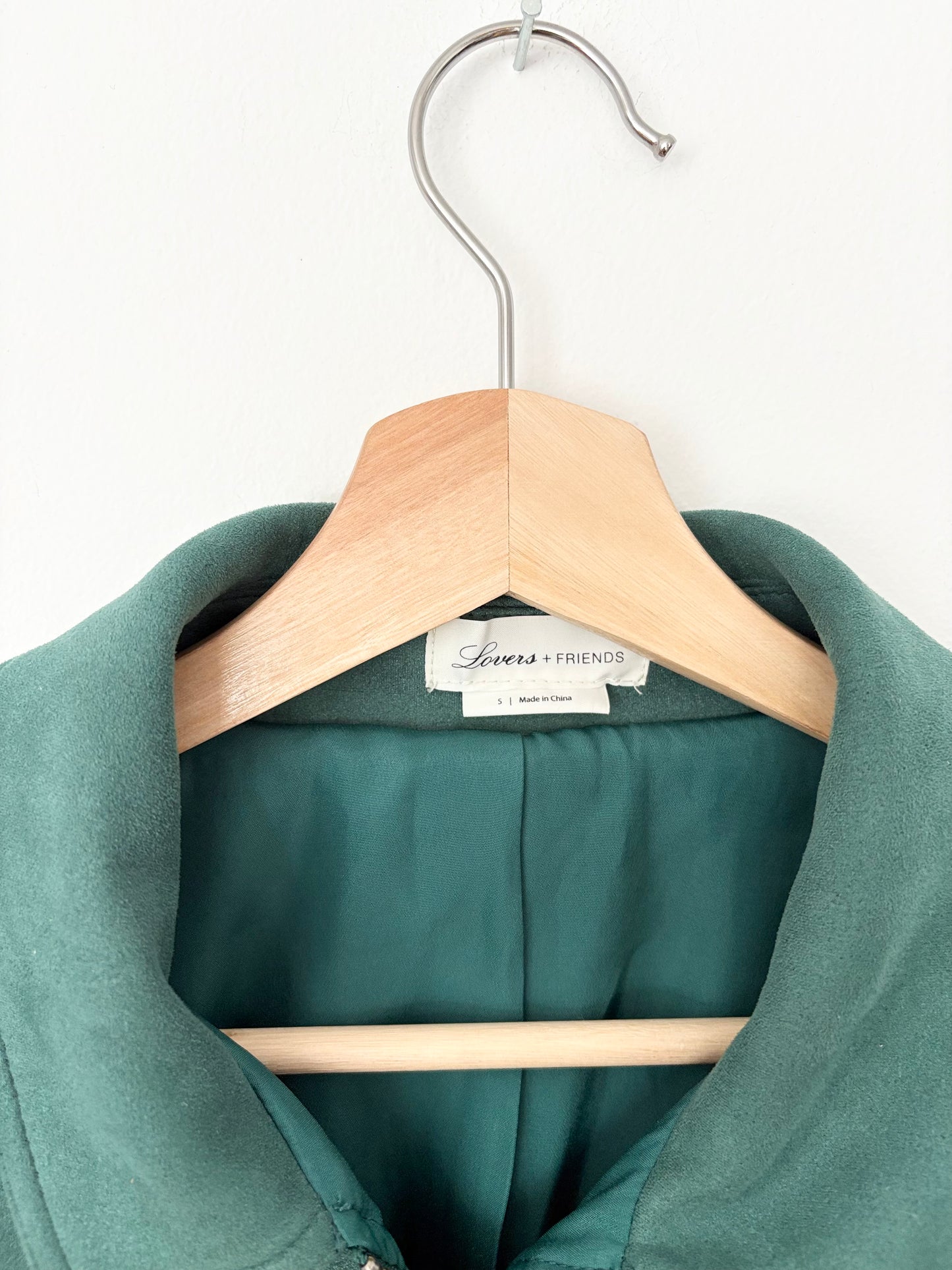 Lovers + Friends Nanette faux suede crop jacket Small