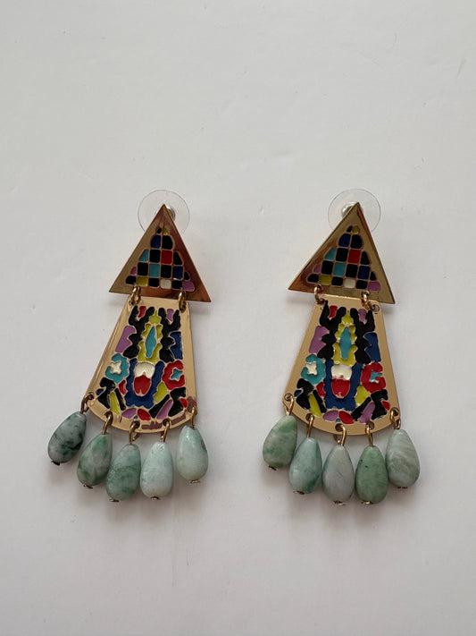 Noir NYC enamel beads earrings