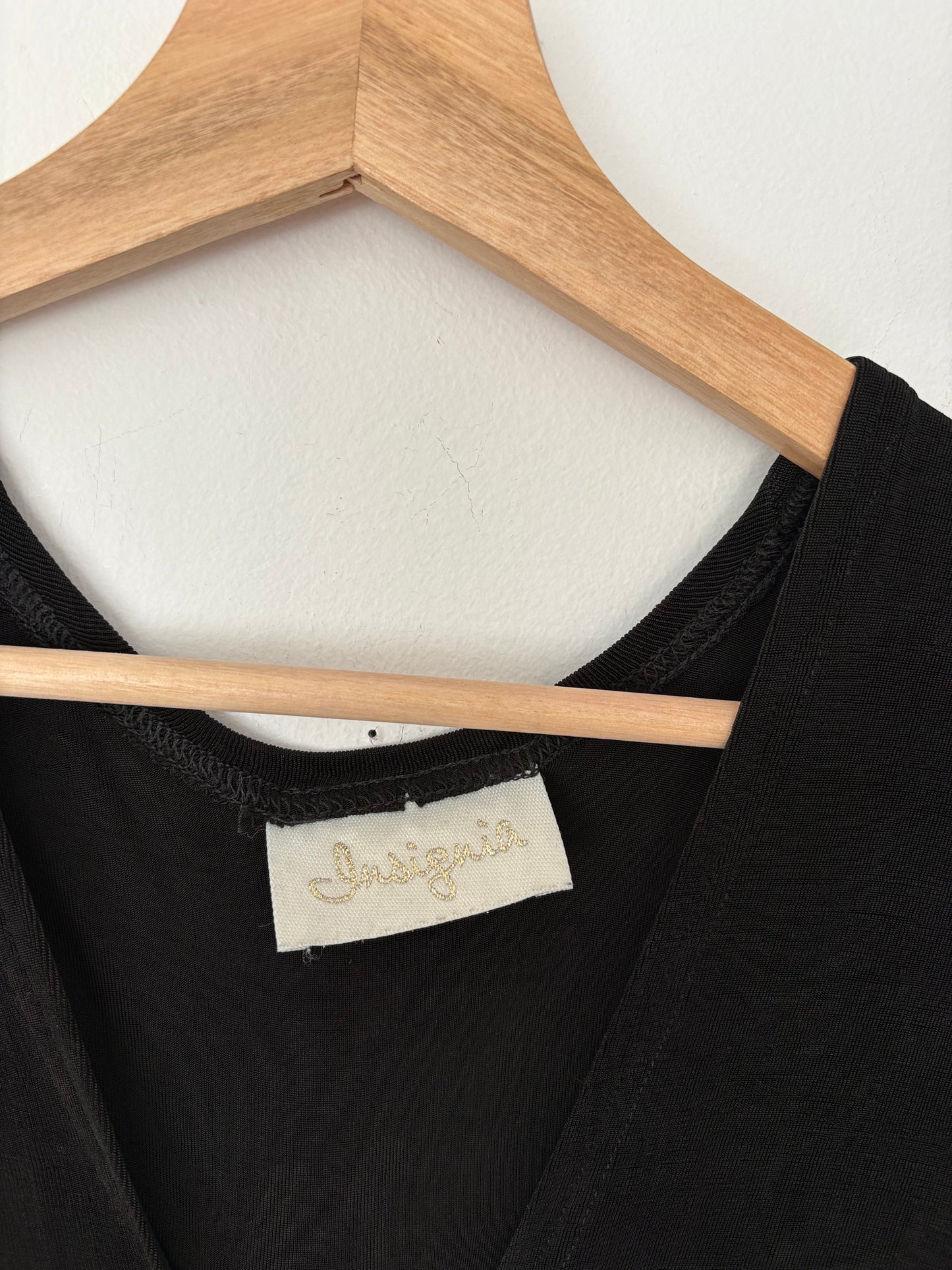 Ensemble 2 pièces noir côtelé vintage S/M
