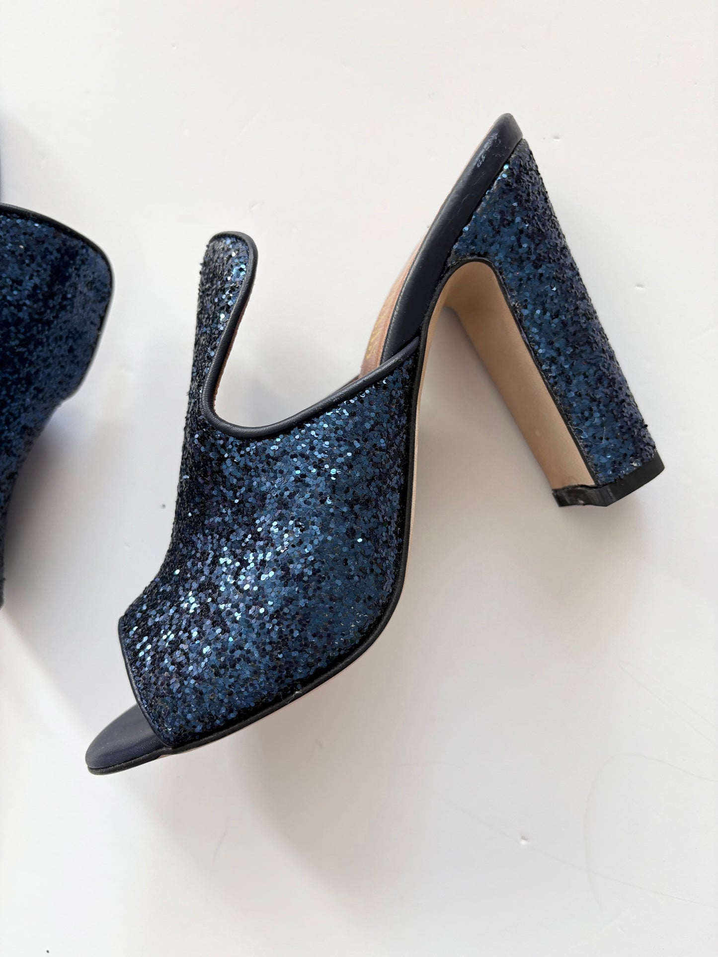 Mules à paillettes Paris Texas à bout ouvert, pointure US6