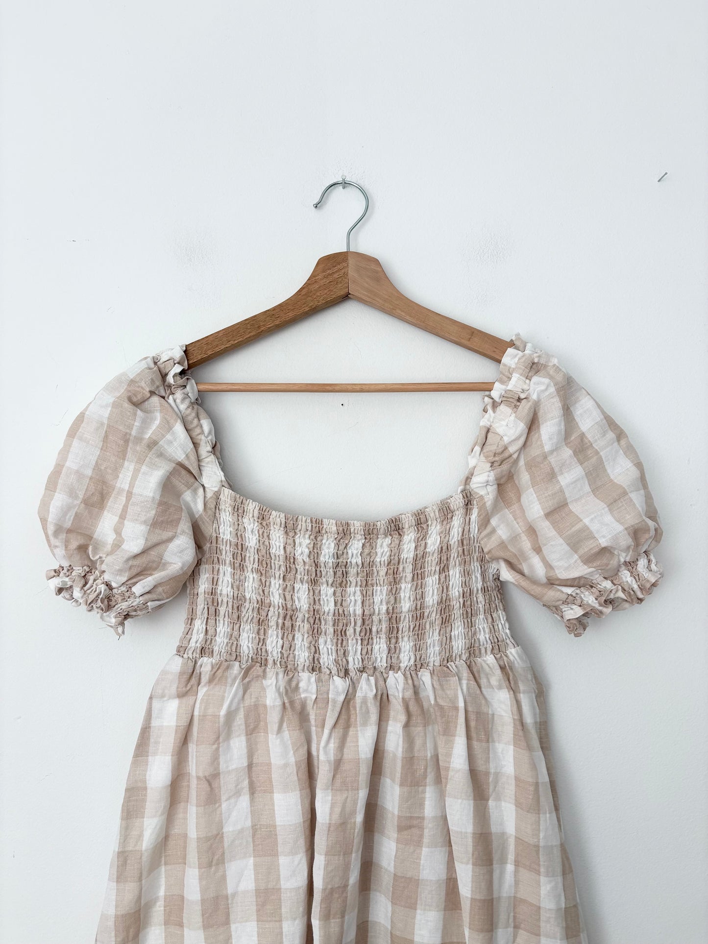 House of Harlow linen gingham mini dress Small