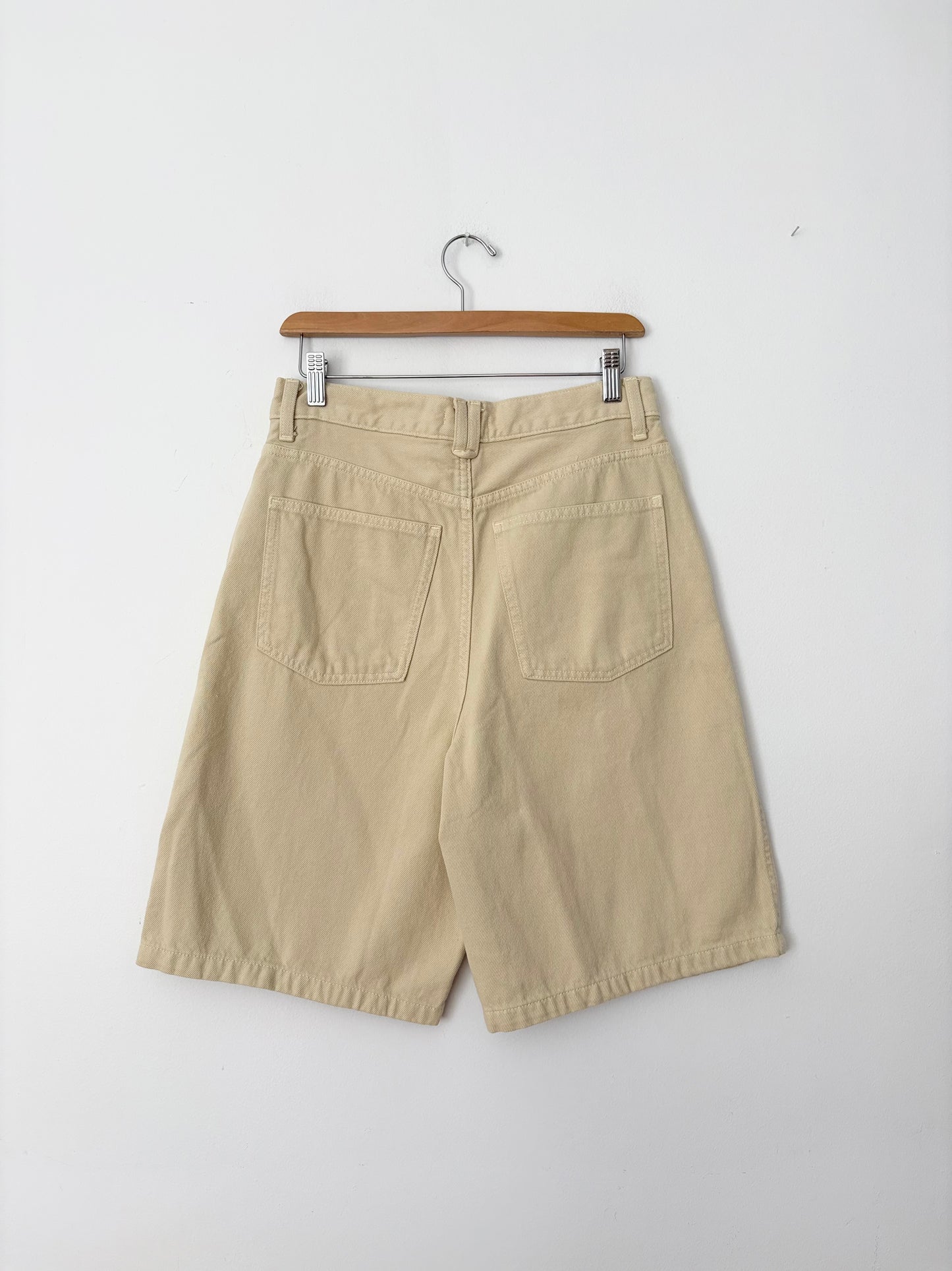 Uniqlo beige denim long shorts W27