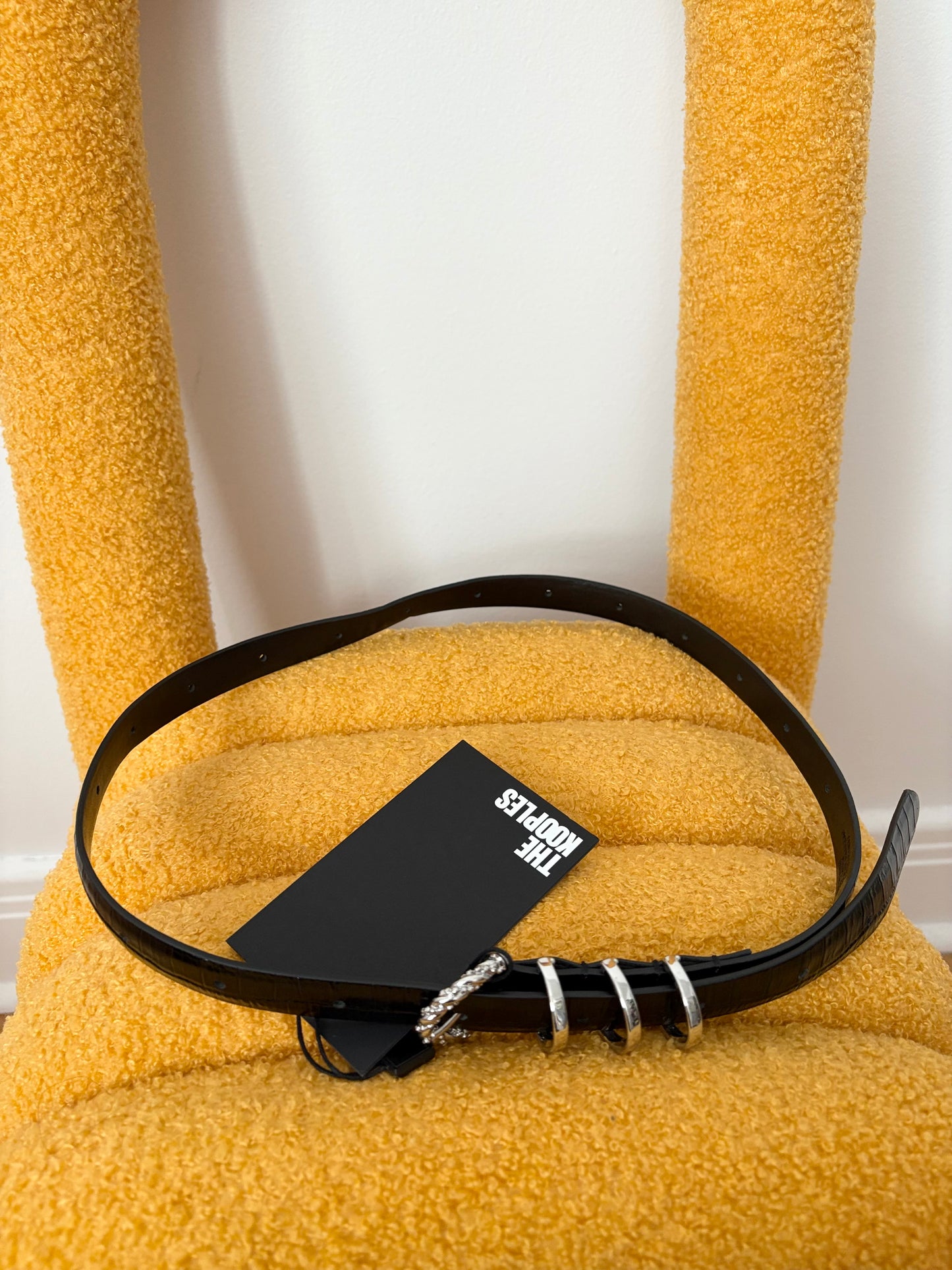 The kooples crocodile leather belt XS-M