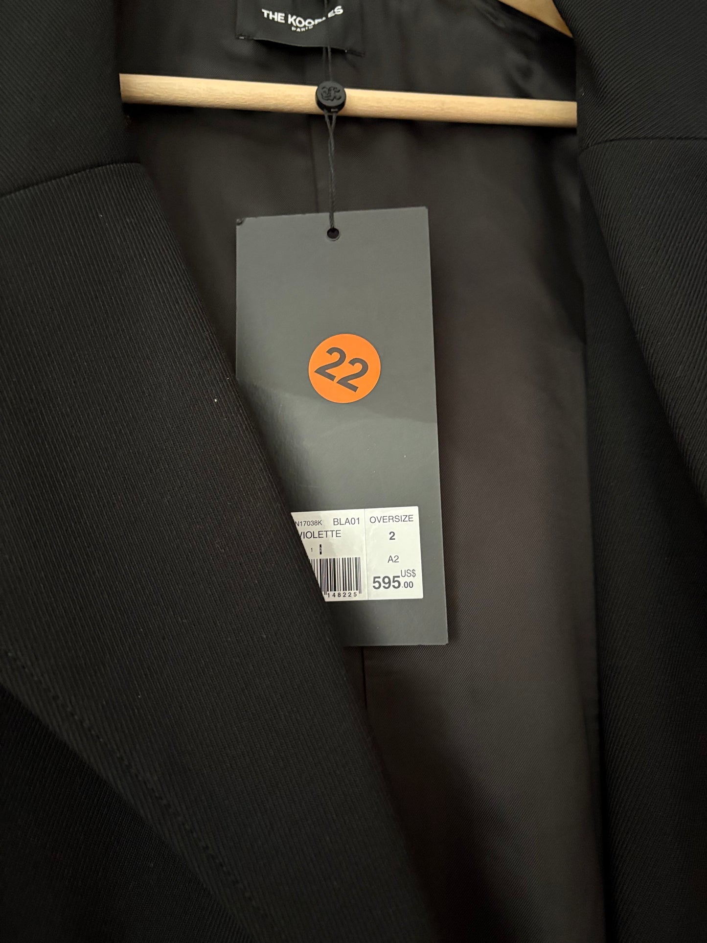 The Kooples Violette double breasted wool blend coat M-XL