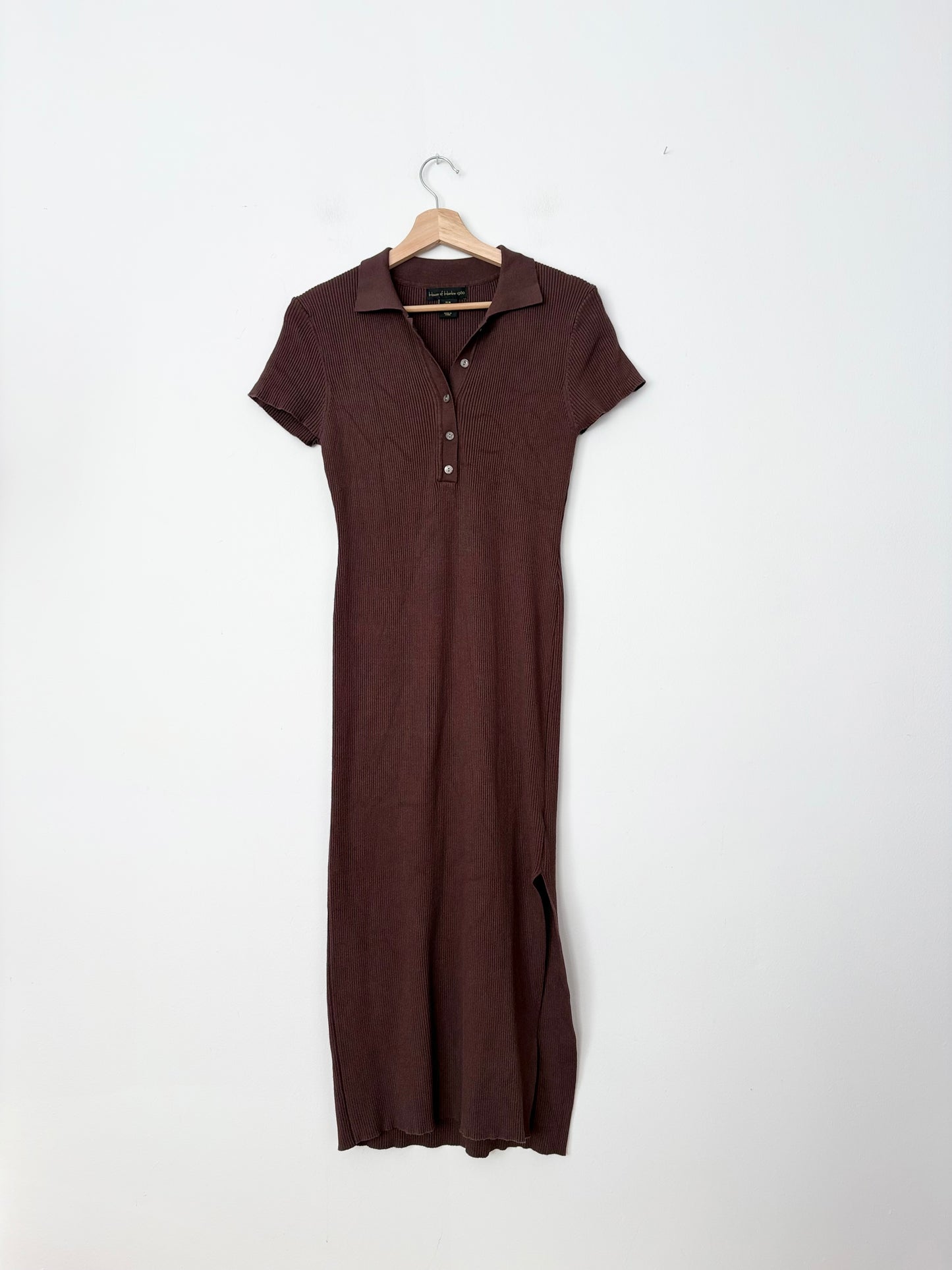 House of Harlow 1960 ribbed knit polo dress Medium