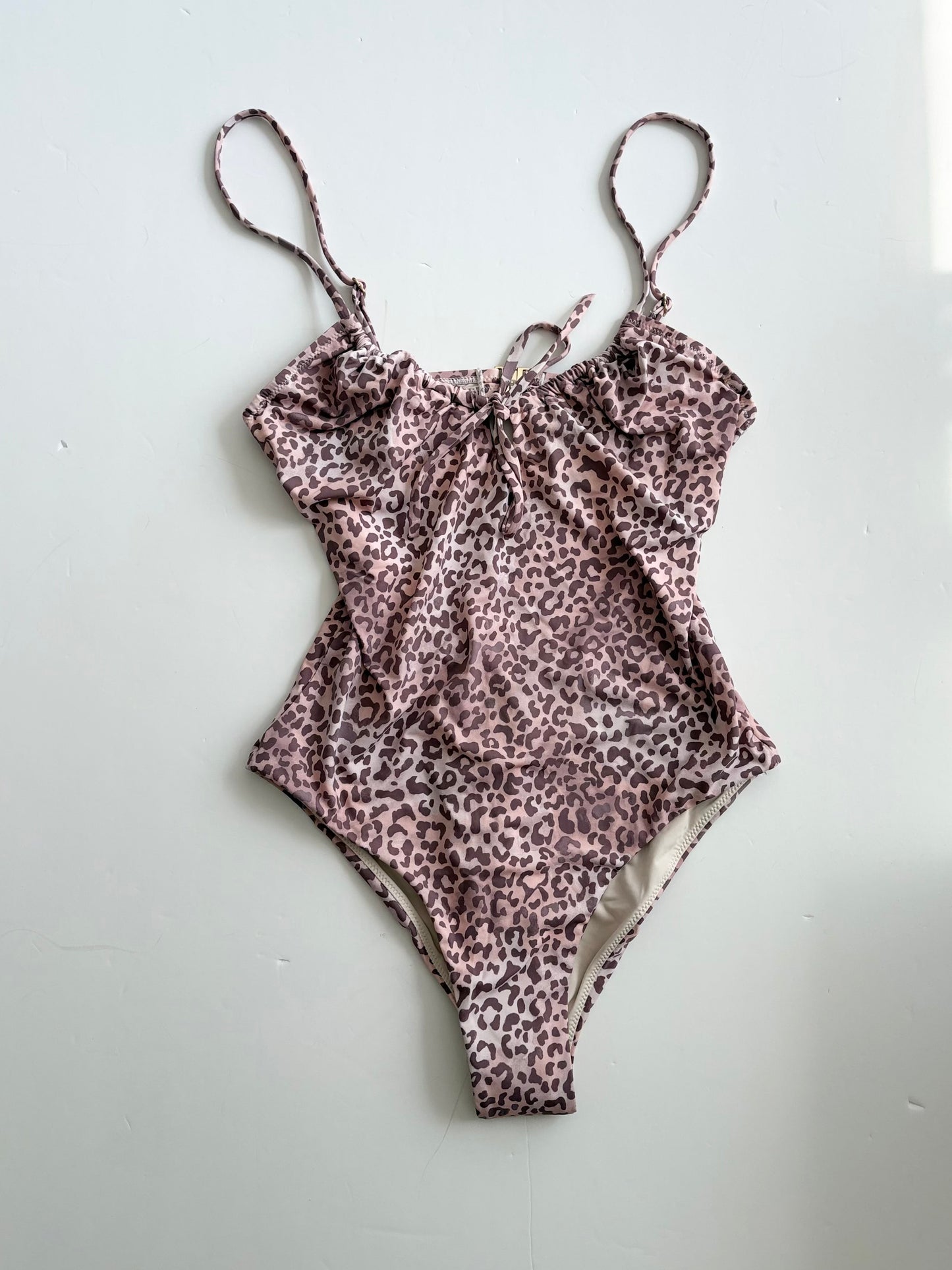 Rythm X Free People Leopard tie front swim Medium