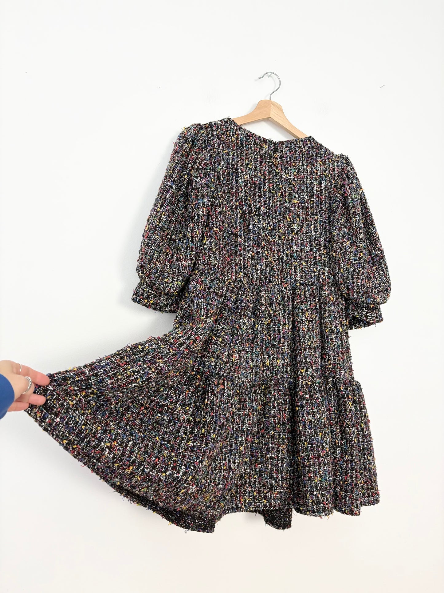 Robe babydoll en tweed Sister Jane Walt, taille S/M