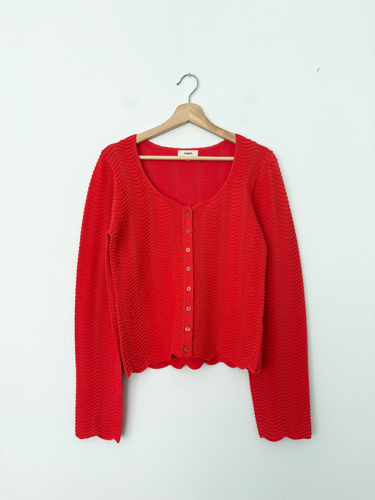 Suncoo Paris gilet Ginea scalloped cardigan Large