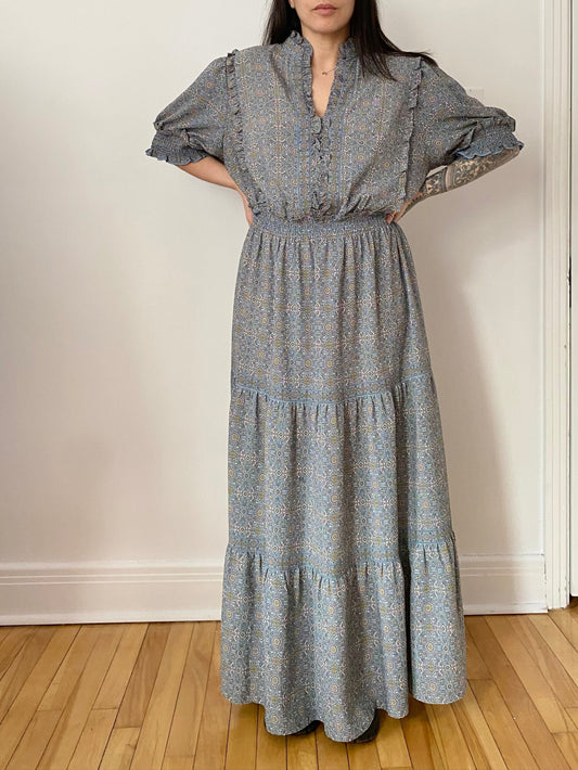 Max studio floral puff sleeve dress Large