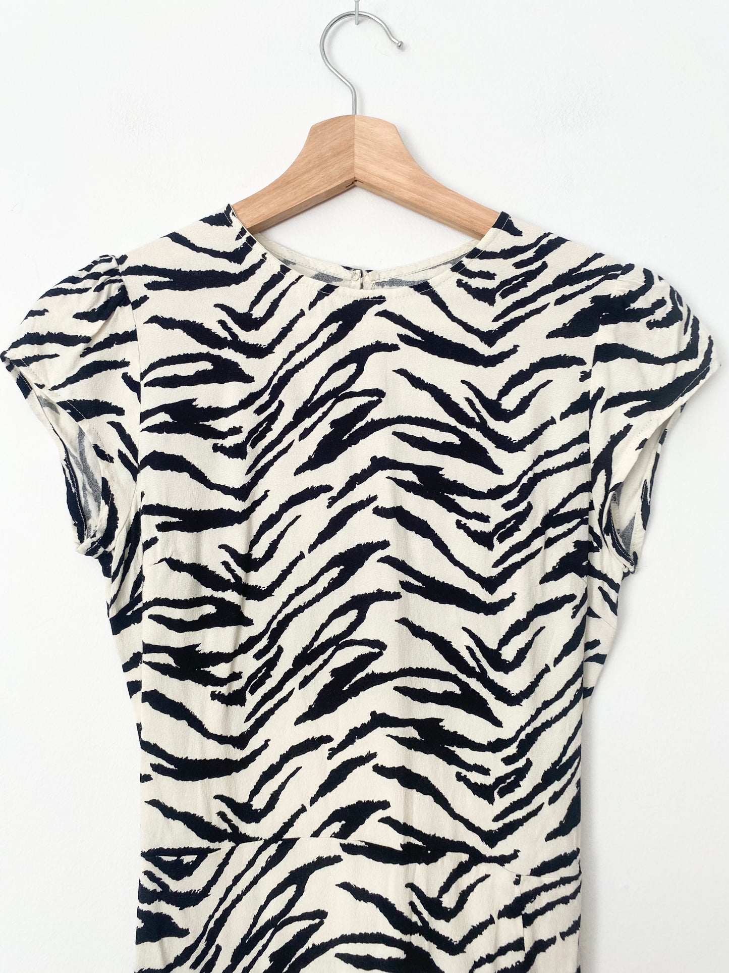 Reformation lena zebra dress XS