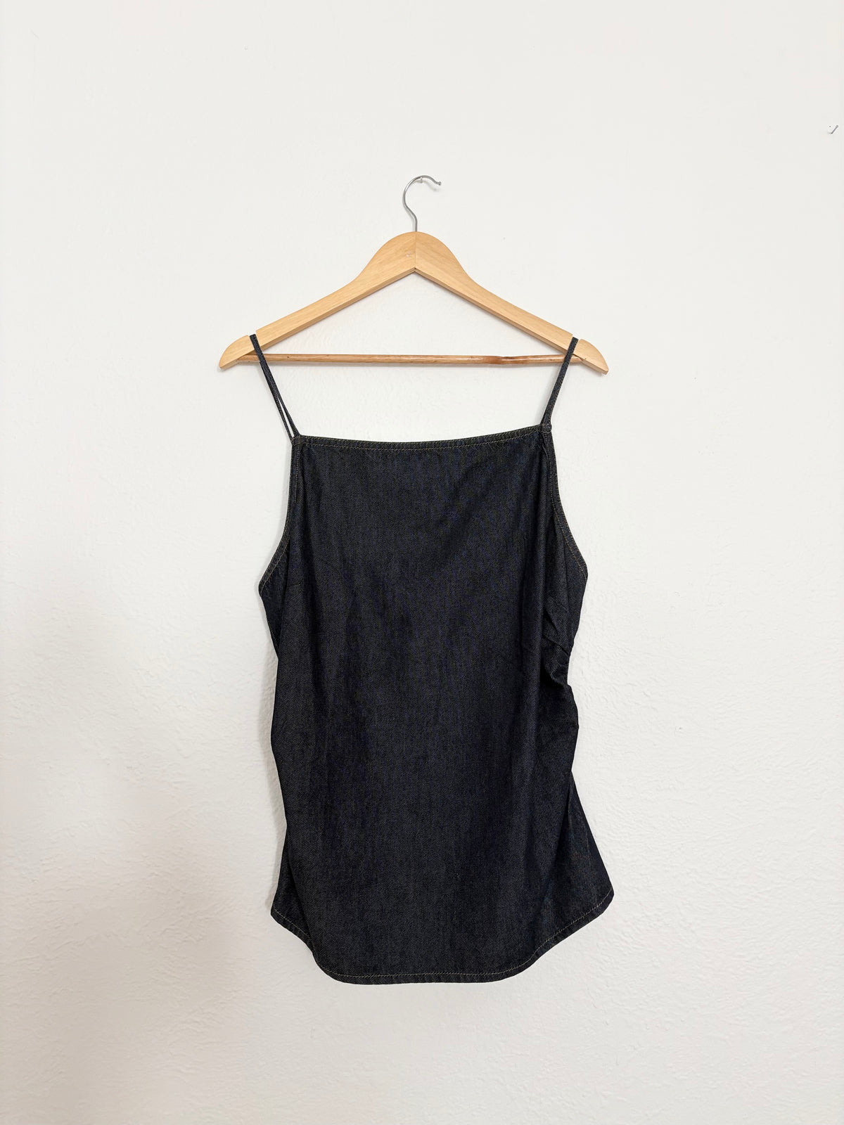 Débardeur Madewell Airy Denim à encolure carrée froncée XL