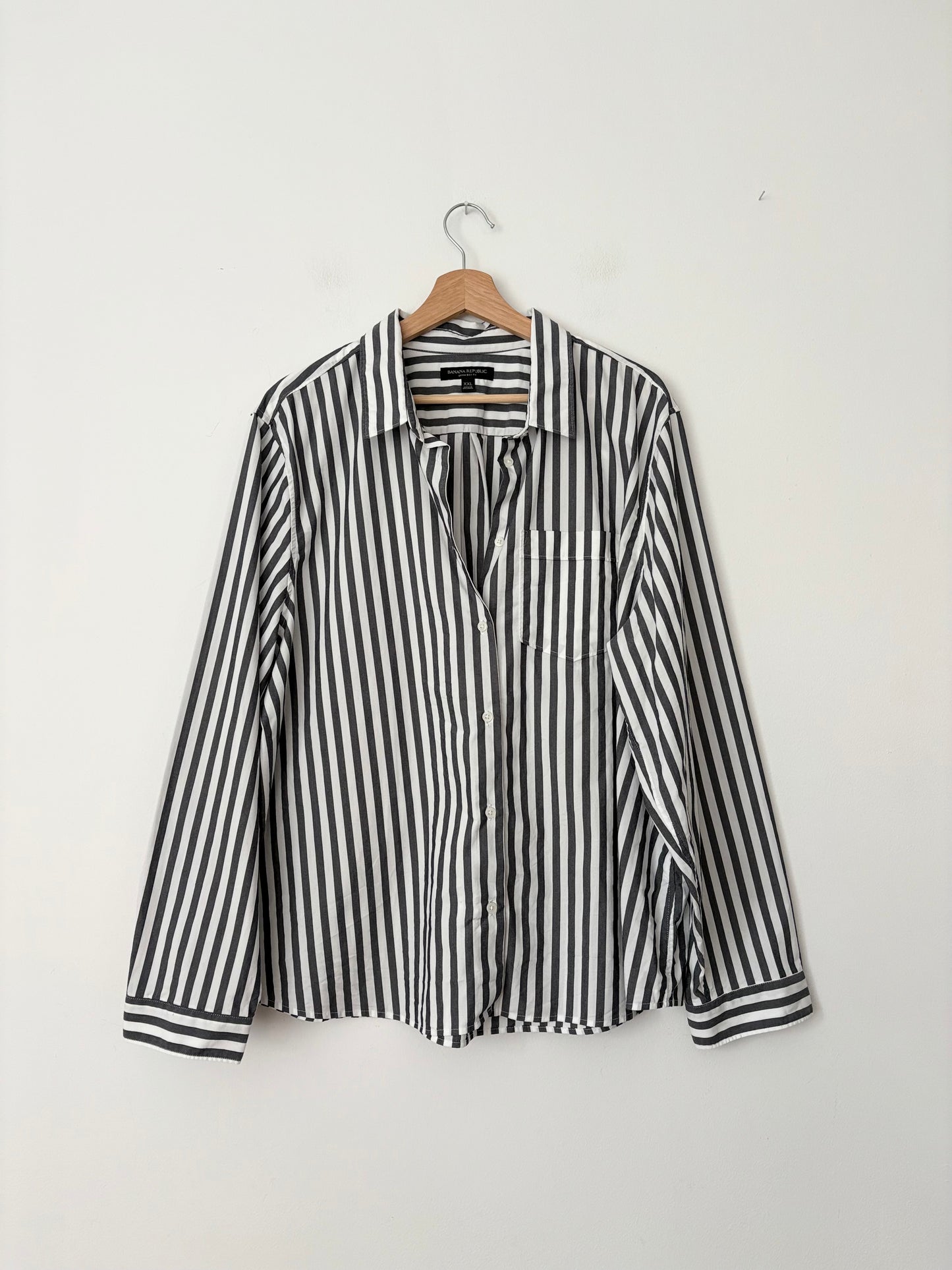 Banana Republic stripe button up shirt 2XL