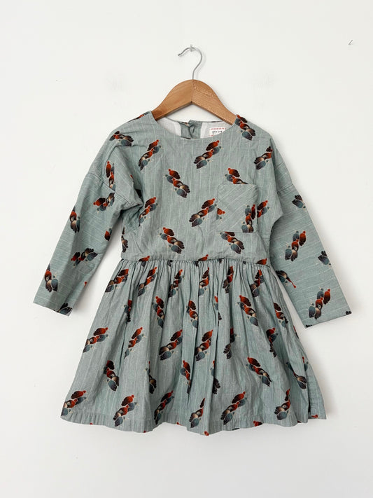Morley stripe printed dress 6Y