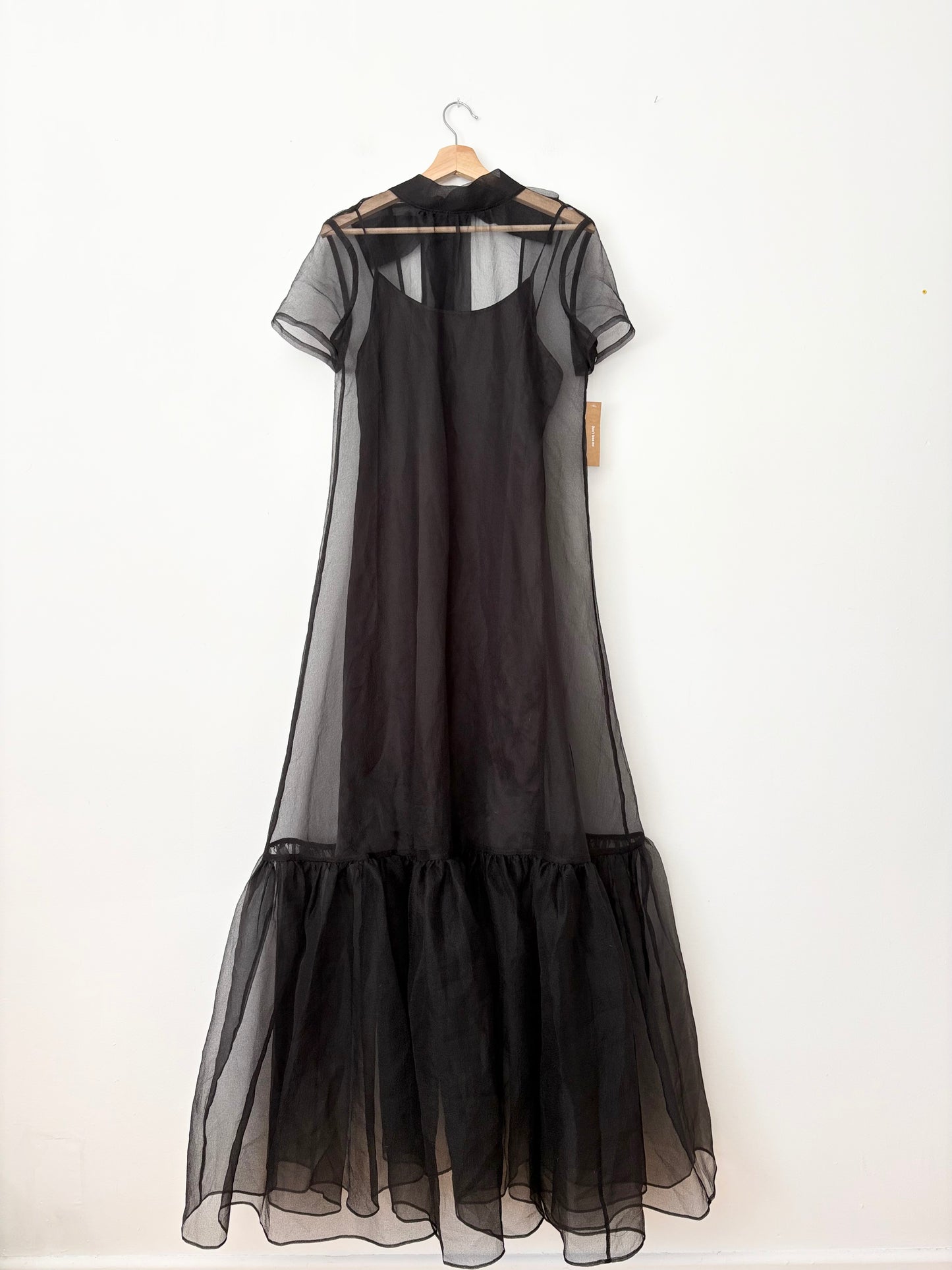 CAARA Melody organza dress in black Medium