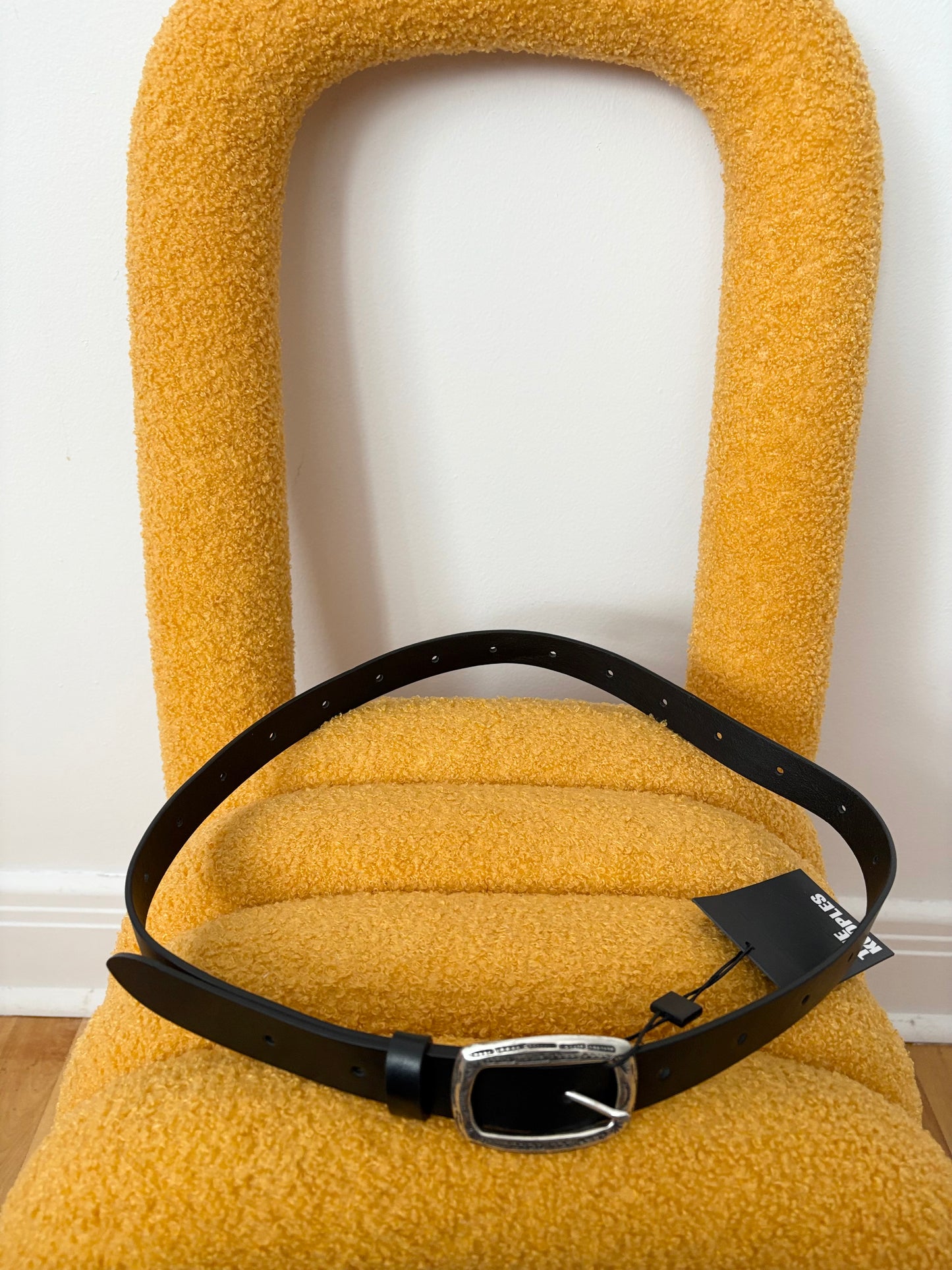 The kooples engraved buckle leather belt XS-Large