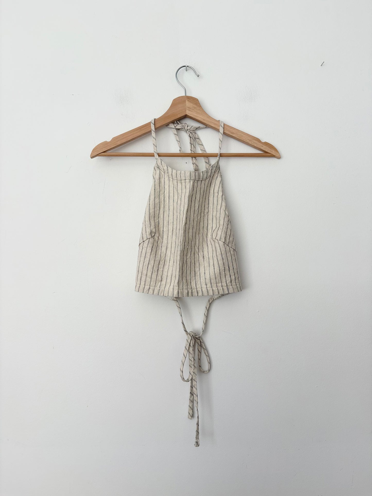 Rag & Bone Zoe linen blend halter crop top Medium