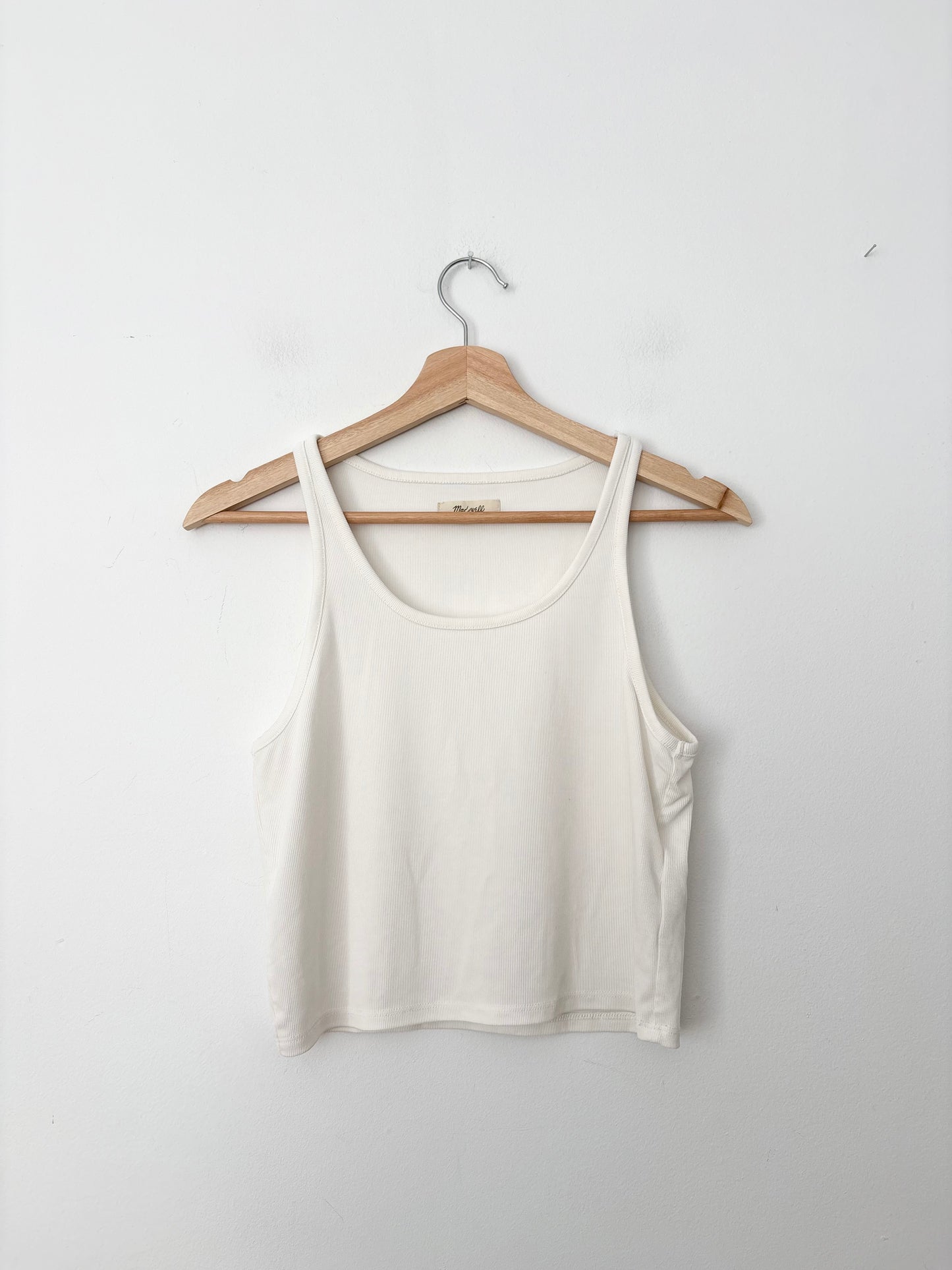 Madewell Drapey rib crop tank Medium