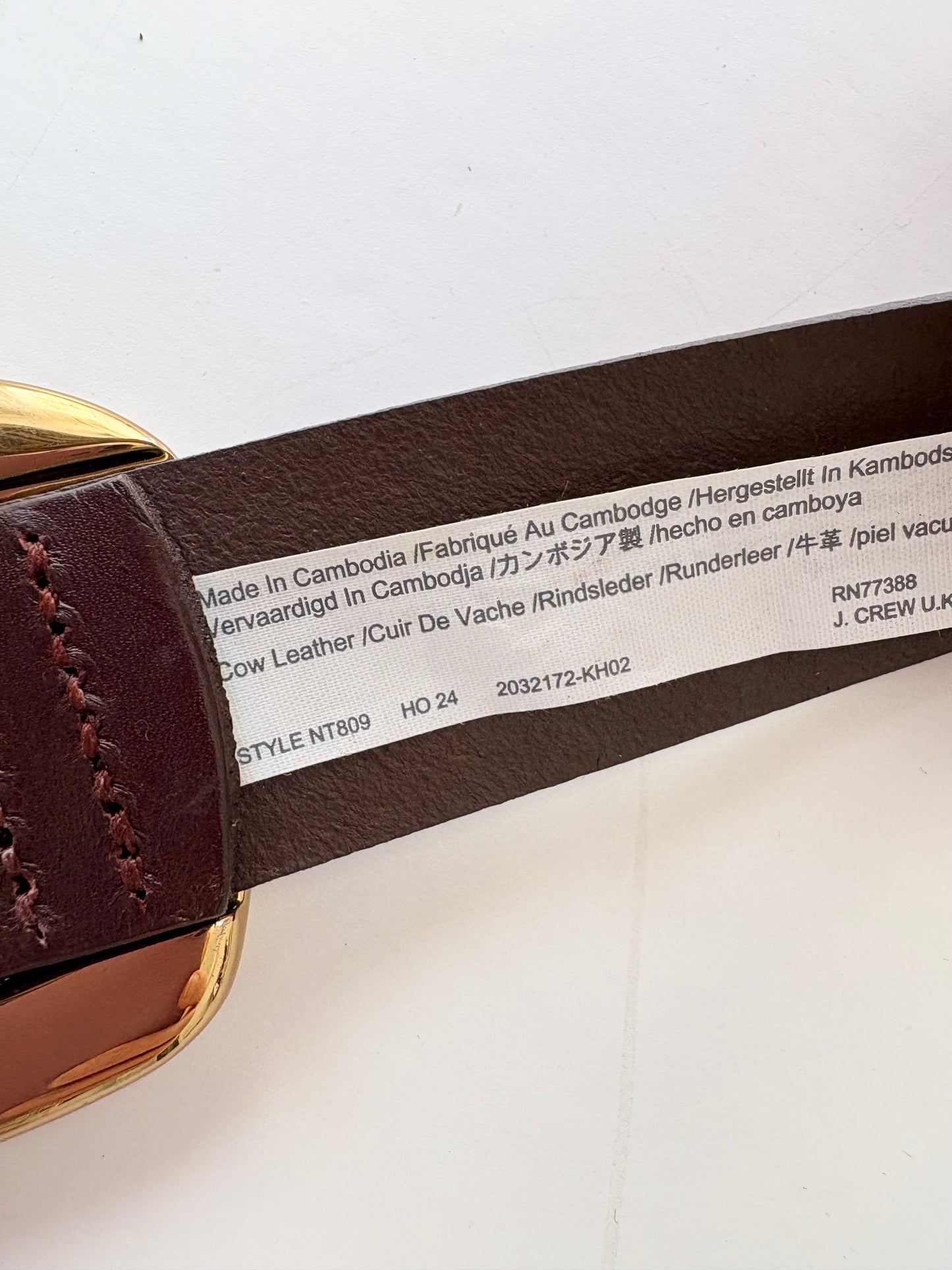 Madewell brown sculptural buckle belt Medium