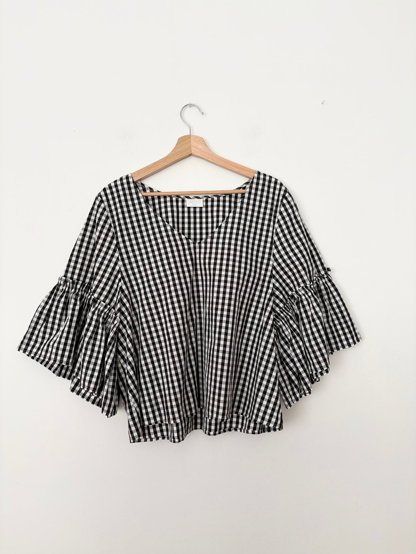 Chemise à manches papillon à carreaux vichy Abound, taille L