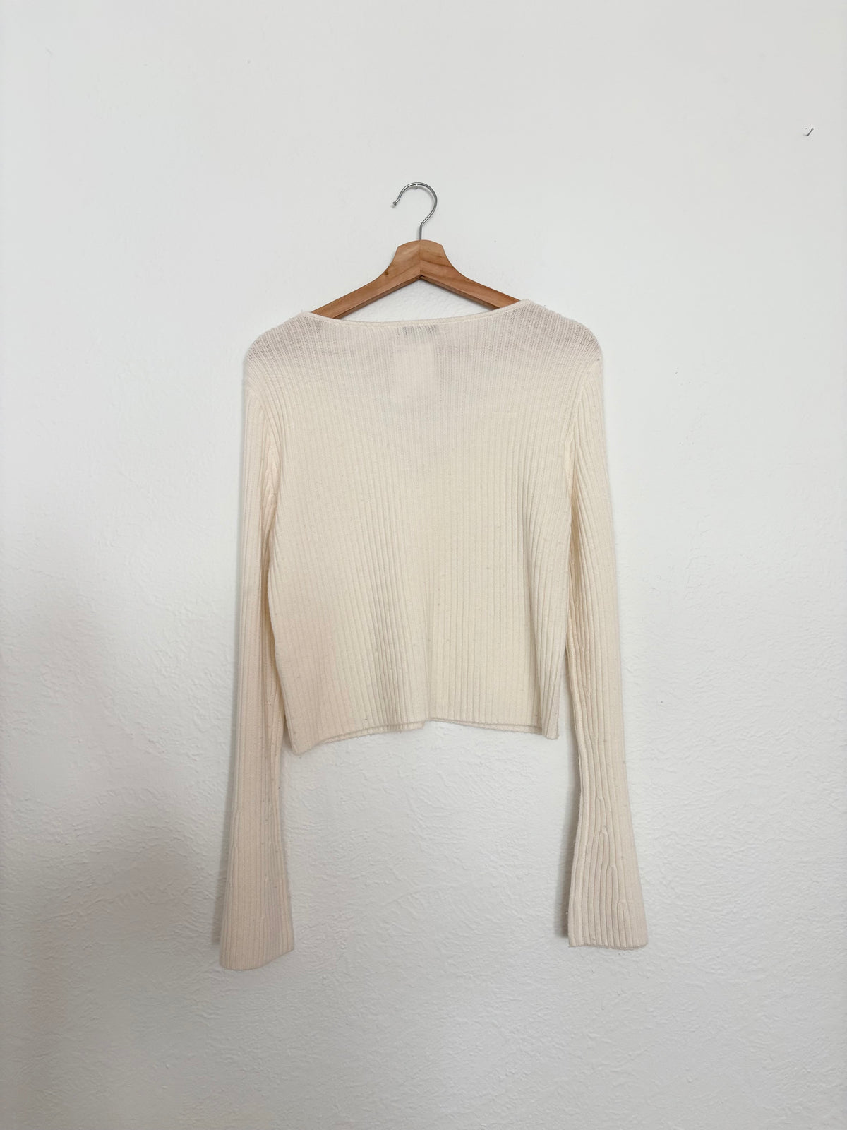 Madewell ribbed V neck sweater in merino wool XL