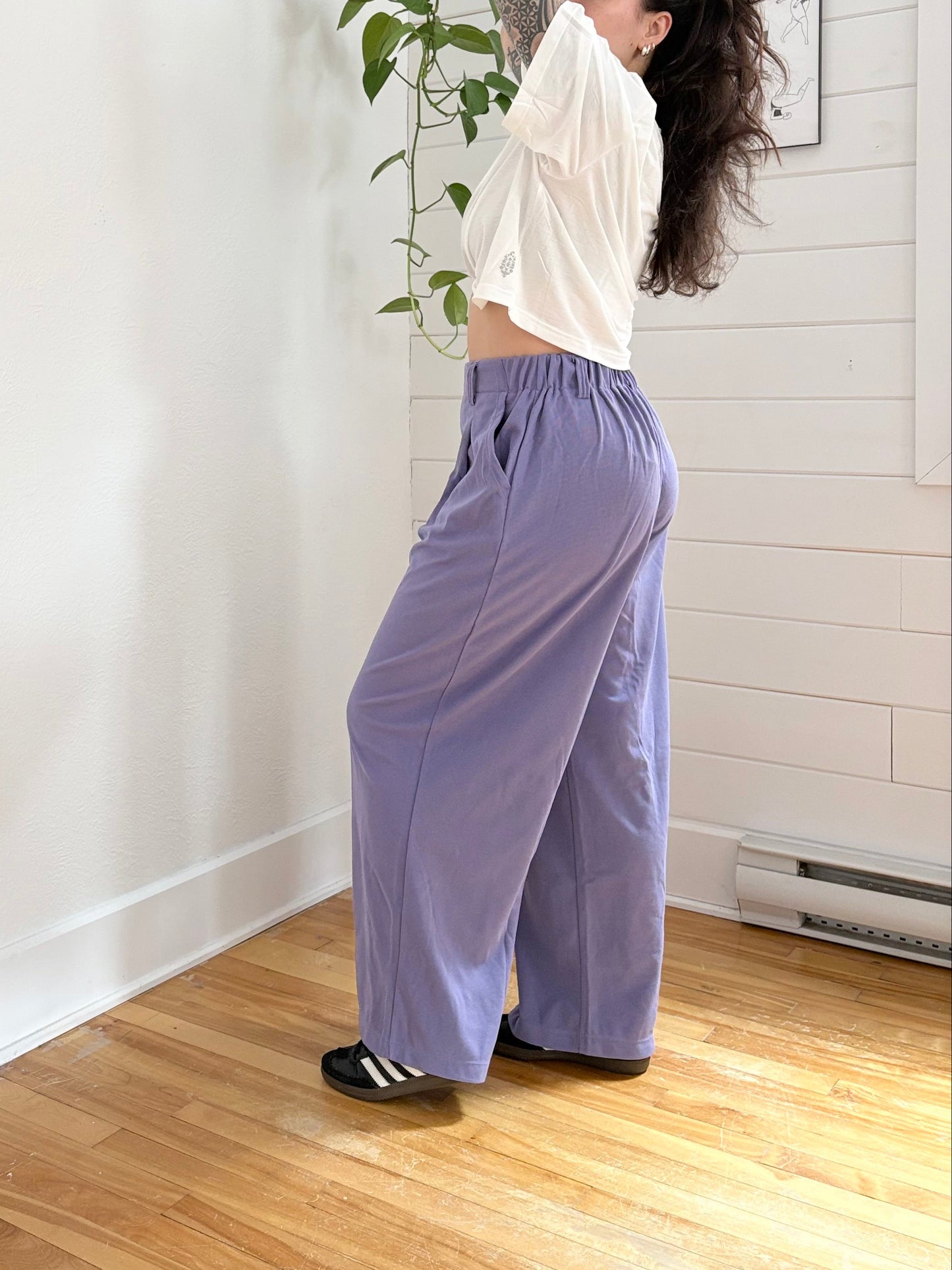 Halara Flex High Waisted Pocket Wide Leg Waffle Work Pants Large
