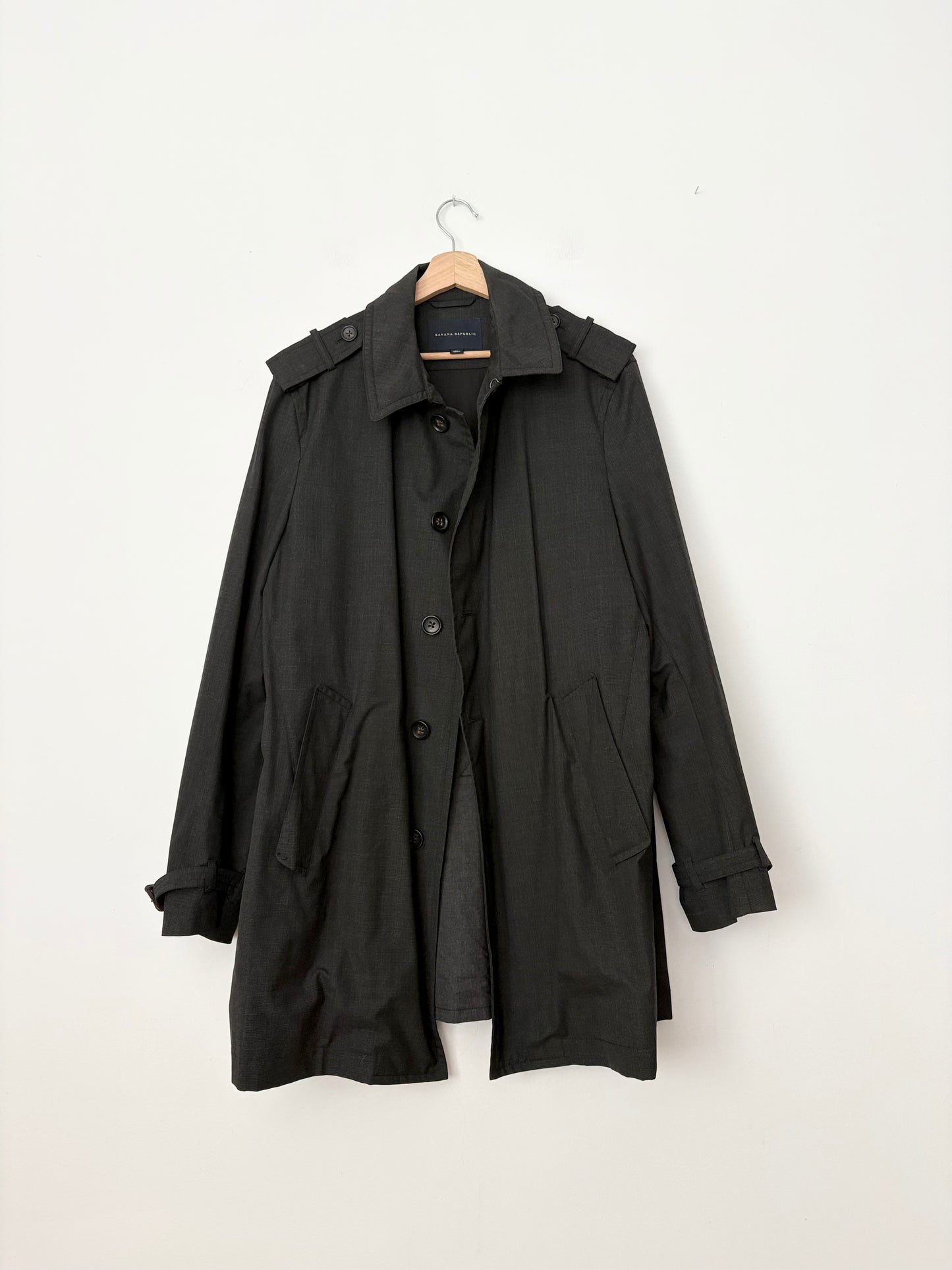 Trench-coat mi-long en laine mélangée Banana Republic, taille XL