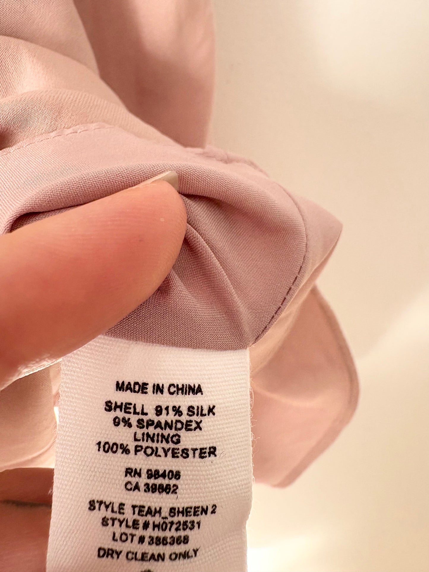 Theory Teah dusty pink silk tank top Large