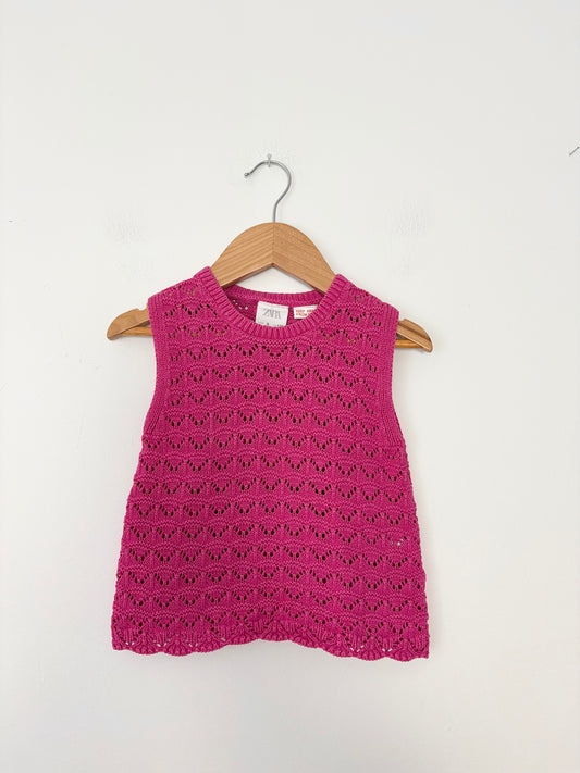 Zara crochet tank top 5Y