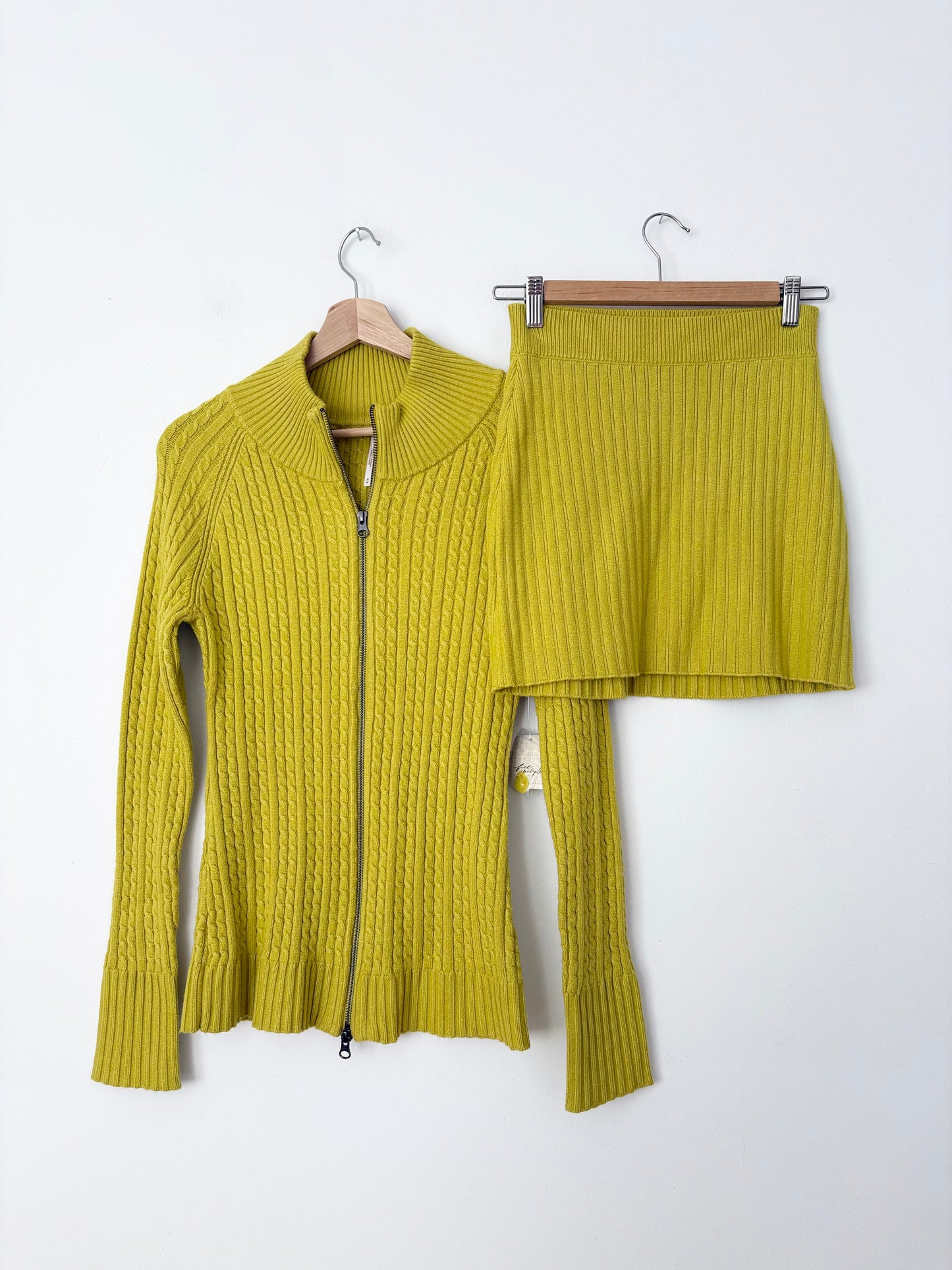 Free People Eliza mini skirt sweater set S/M