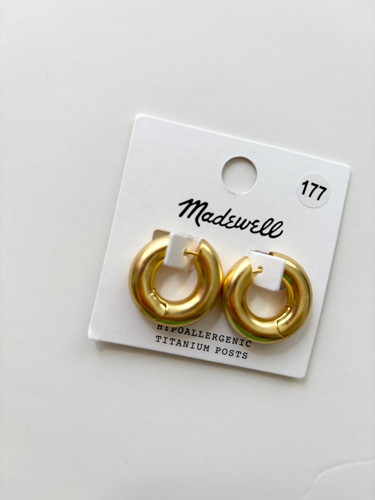 Madewell chunky donut medium hoop earrings