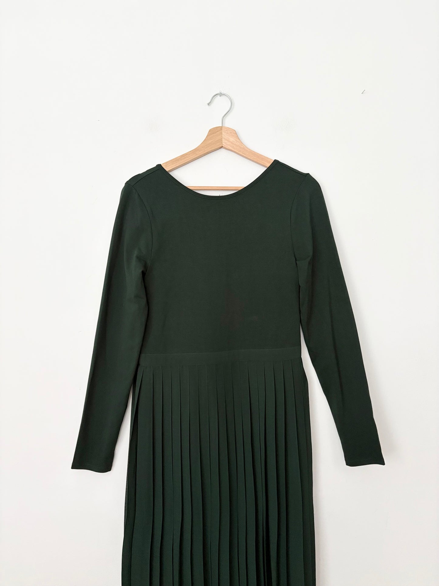 Robe de ballet plissée verte J.Crew, taille S 