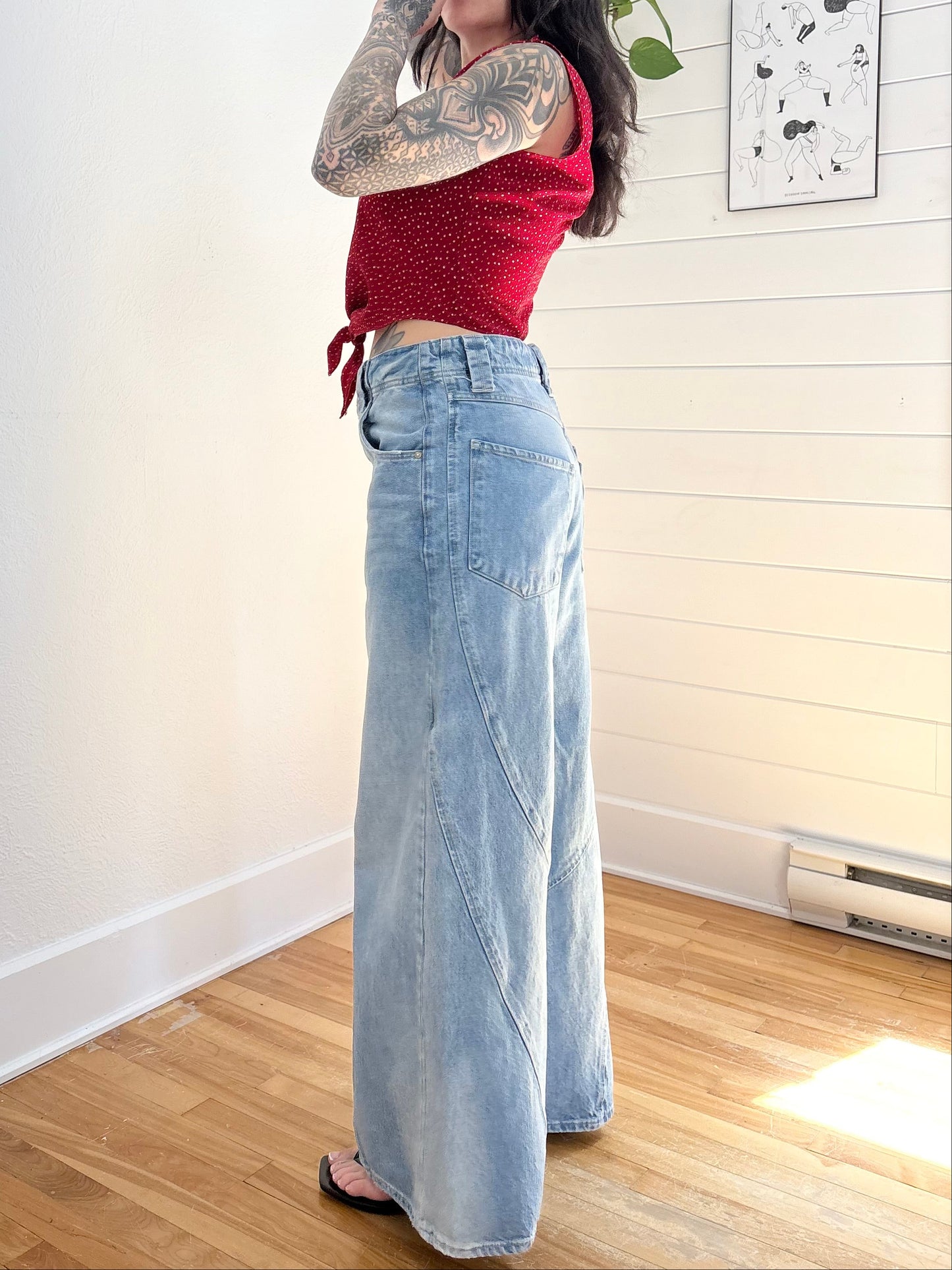 Jean large Free People chill vibes W28/29