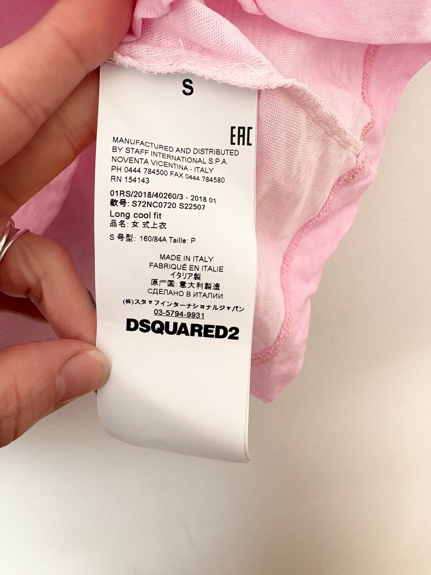 Dsquared2 cool pink runway ruffle tank Small