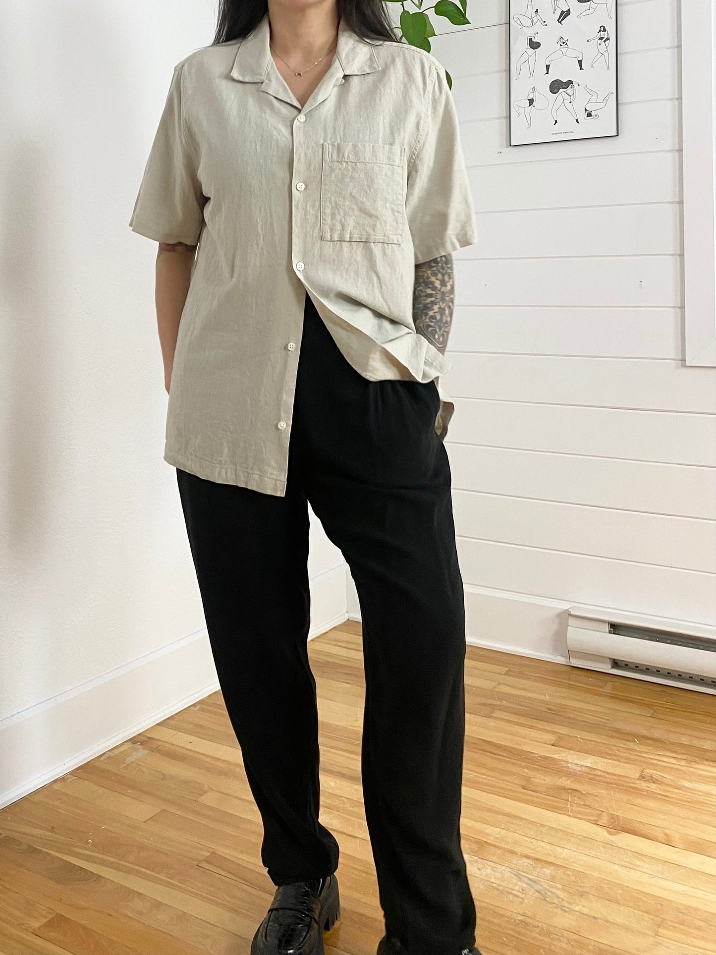 Chemise boutonnée en lin Gap M/L