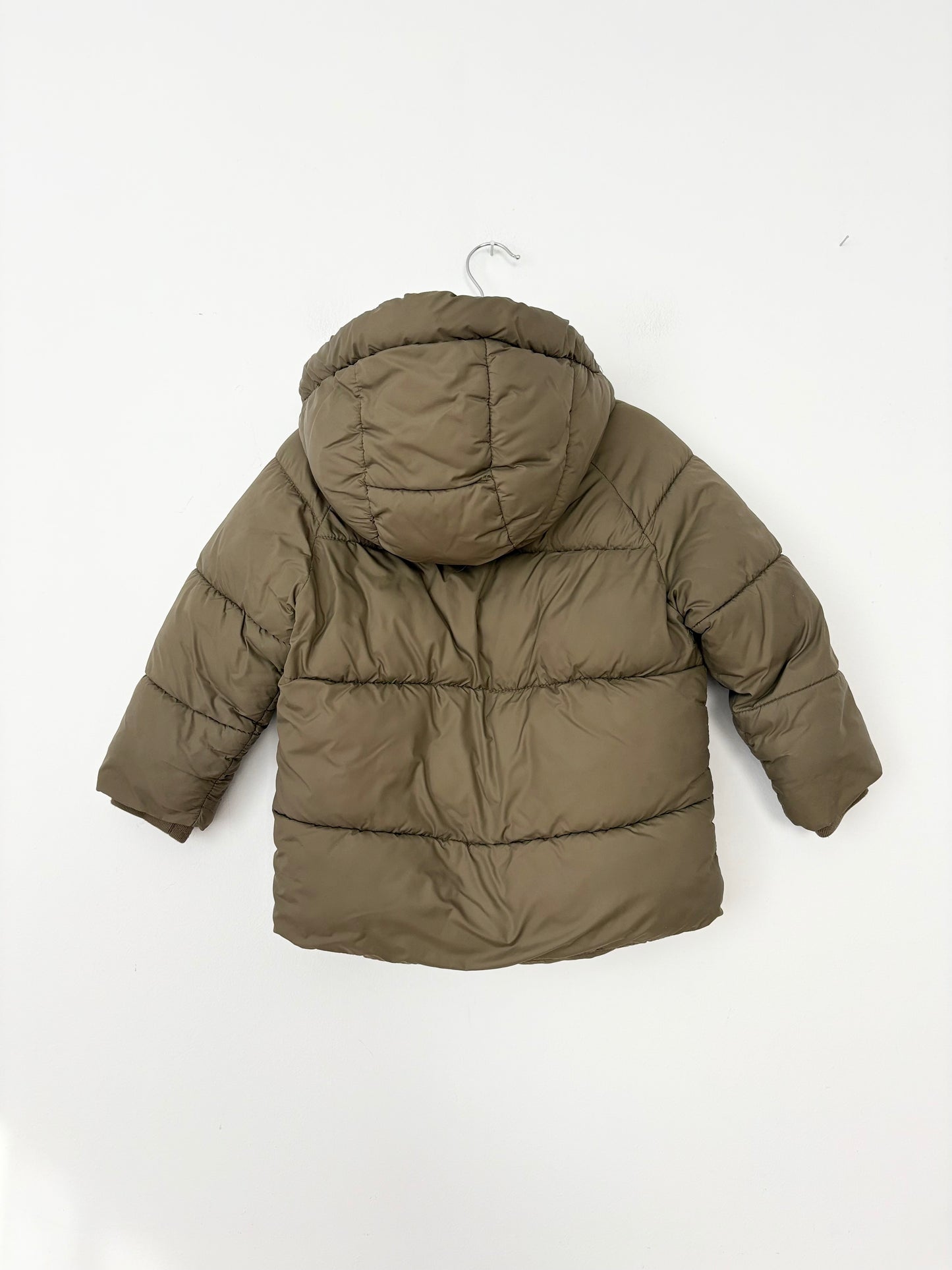 Zara puffer coat 3/4Y