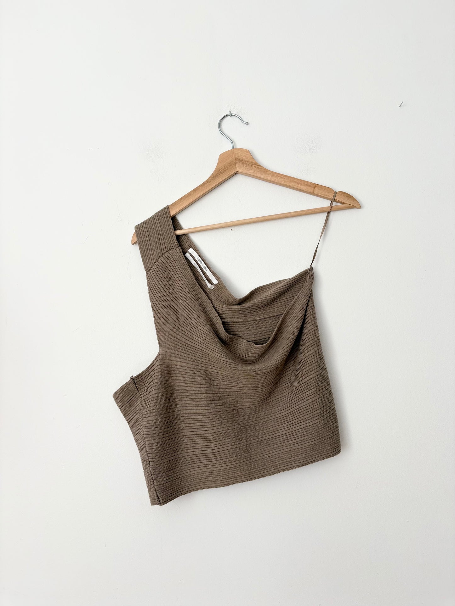 Silence + Noise Naomi one shoulder ribbed top L/XL