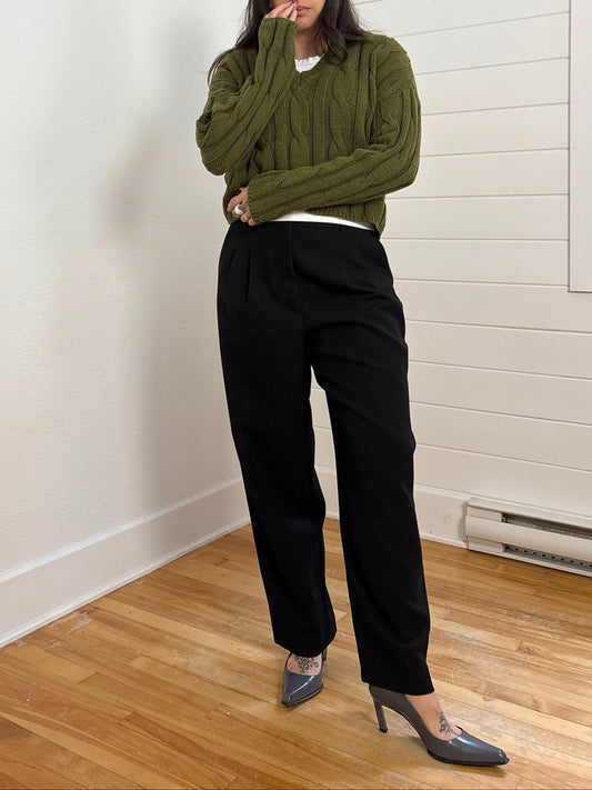 Pull court Madewell à col V et maille torsadée, taille S