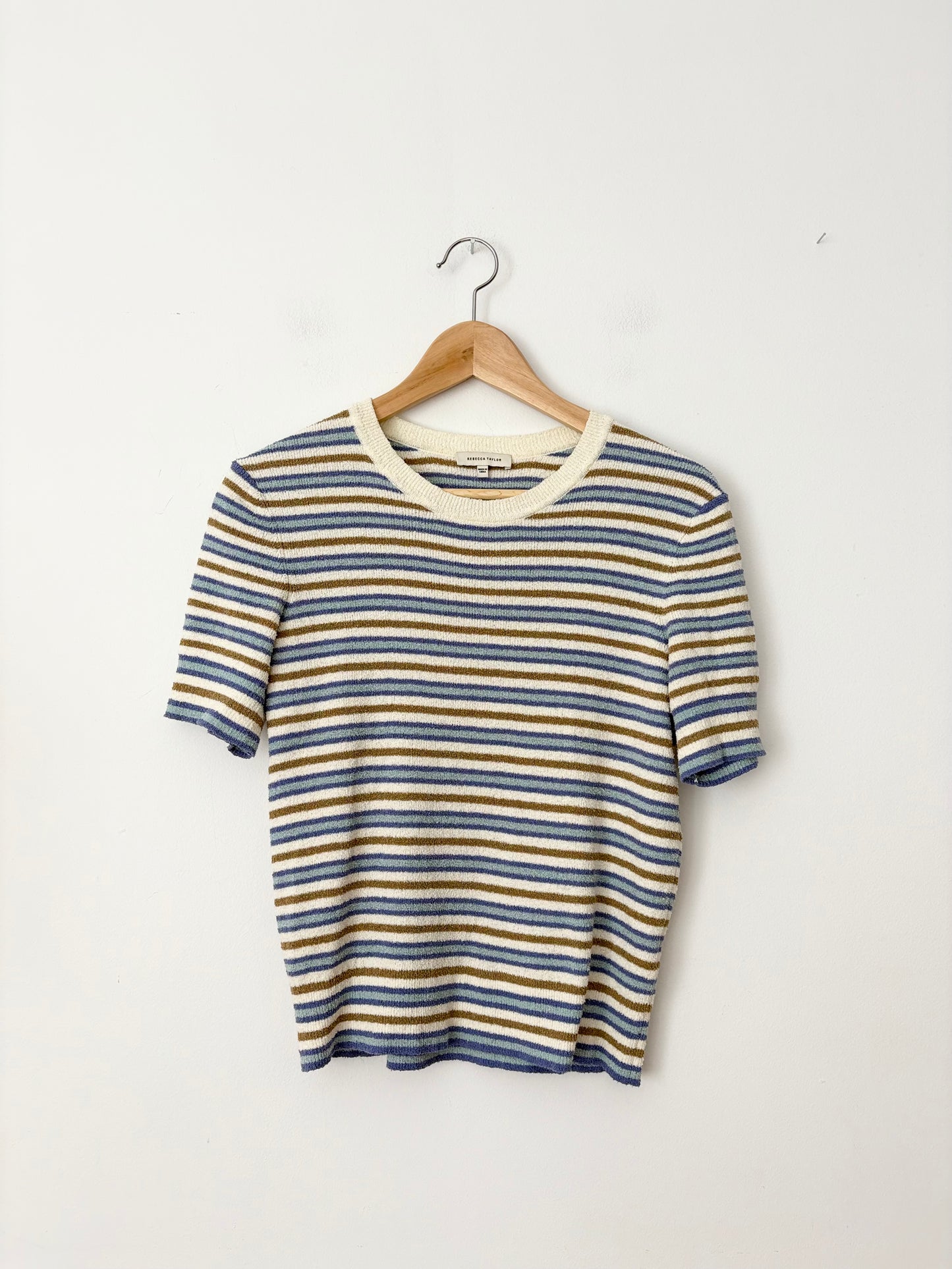 Ensemble jupe mi-longue en bouclé rayé Rebecca Taylor S/M