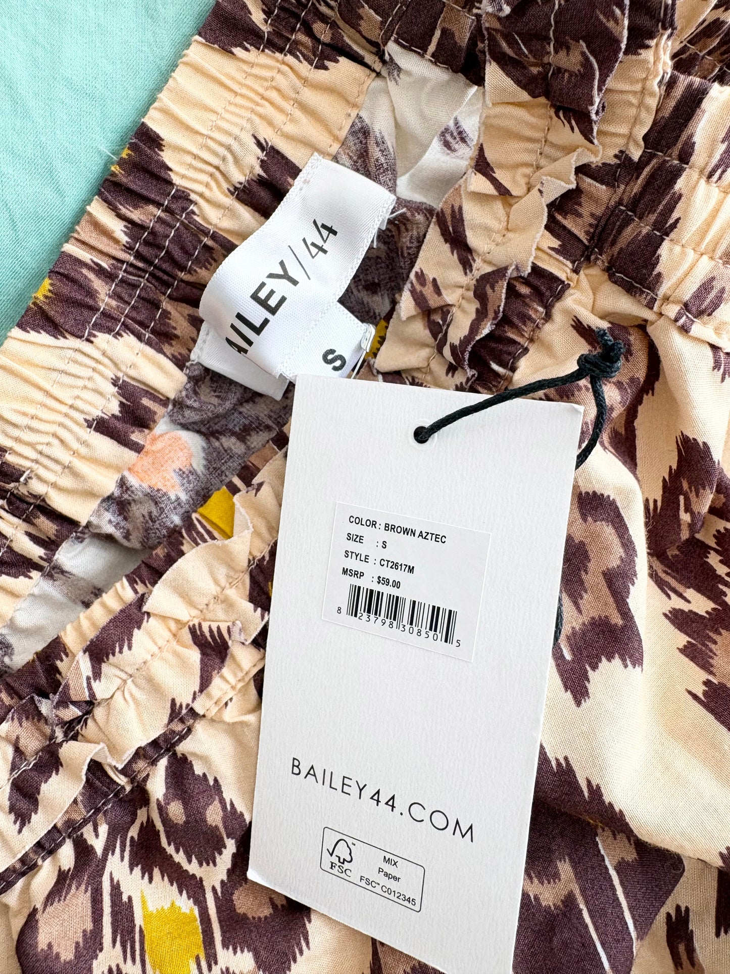 Bailey 44 printed one shoulder top S/M