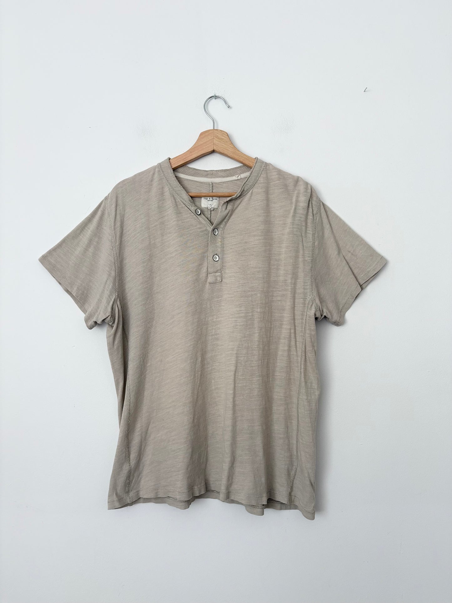 T-shirt henley en coton Rag & Bone, taille L/XL