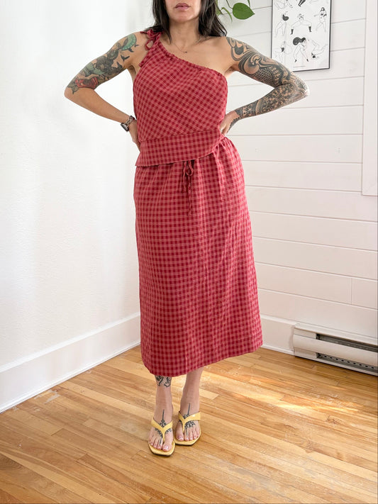 Free People Harper plaid set M/L