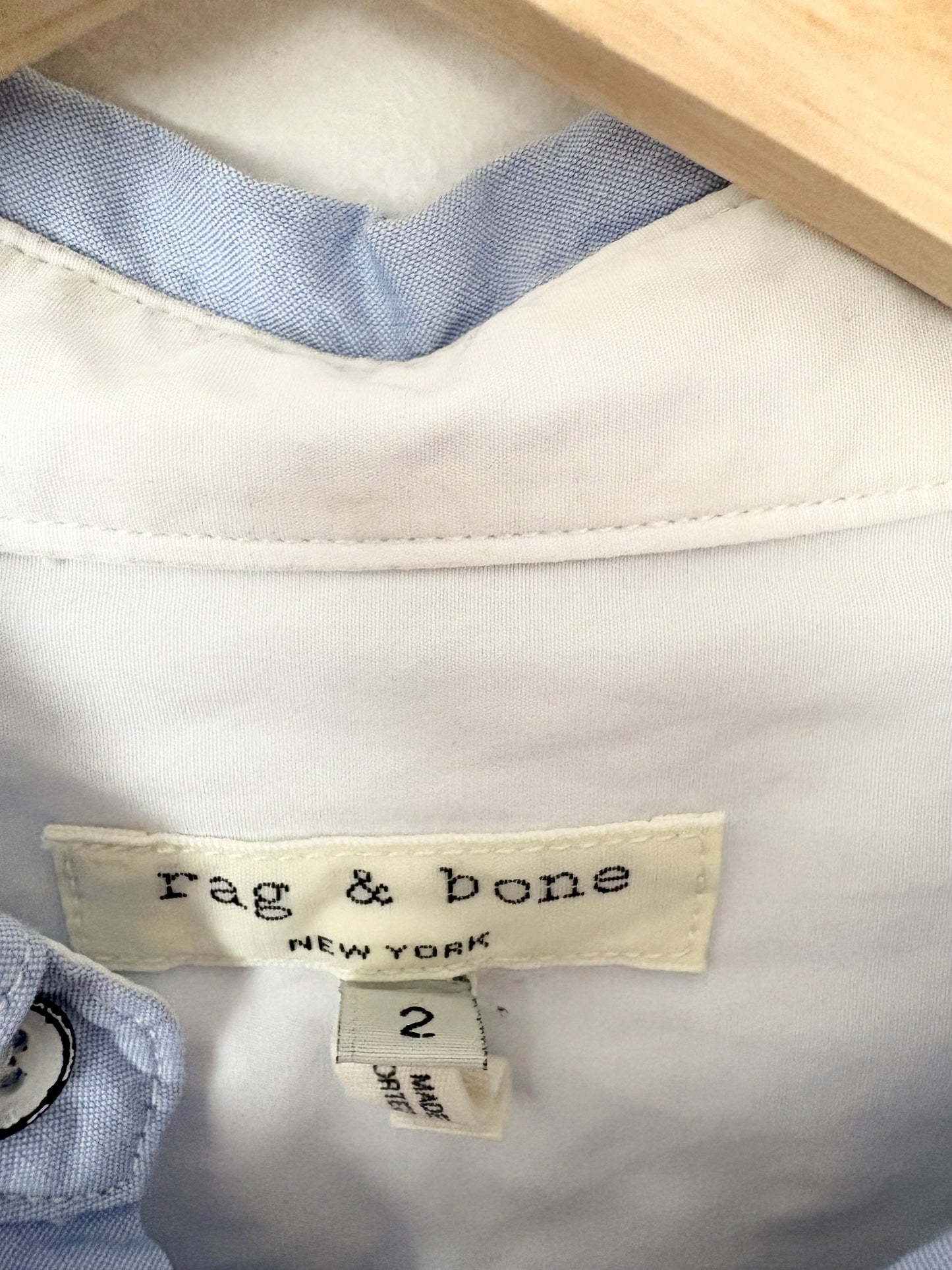 Rag & bone Audrey crop poplin shirt XS/S