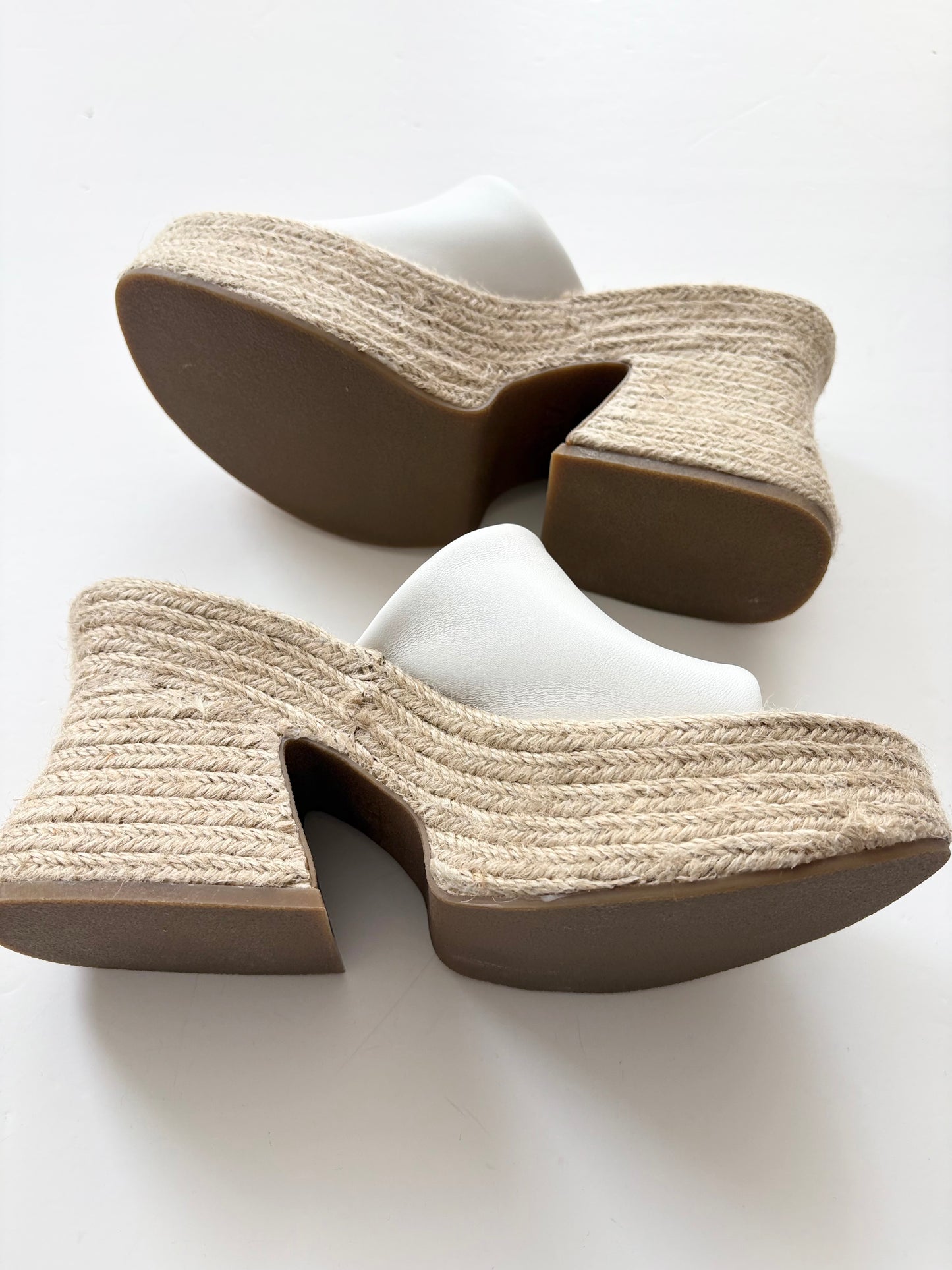 Zara block heel jute sandals EUR39
