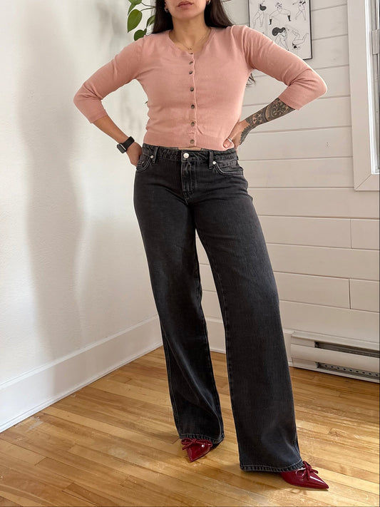 Free People low rise boyfriend wide leg jeans W28/29