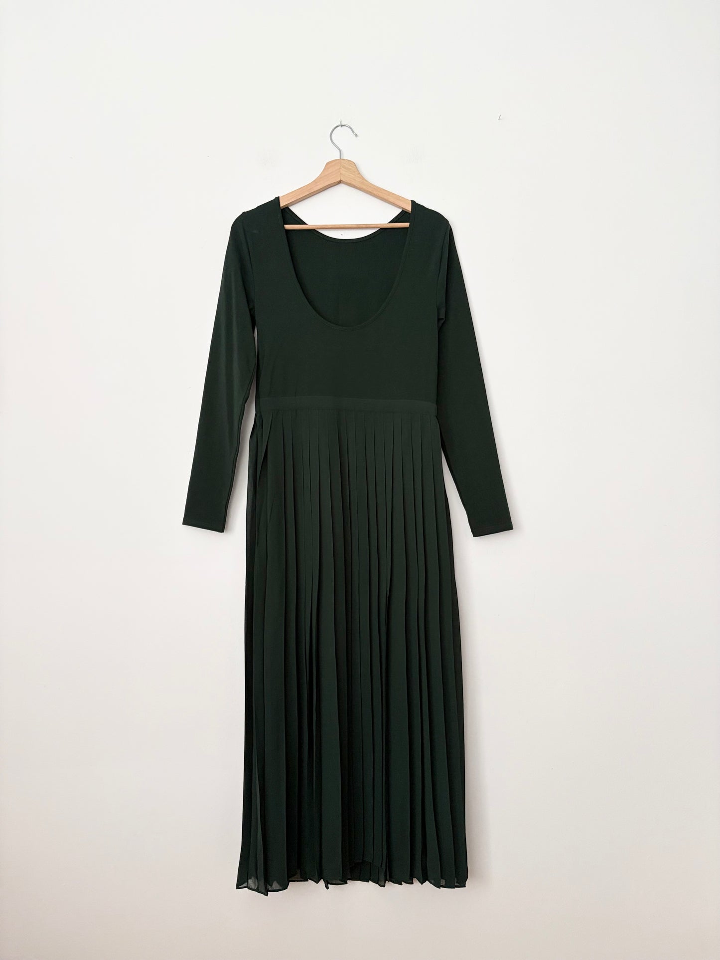 Robe de ballet plissée verte J.Crew, taille S 