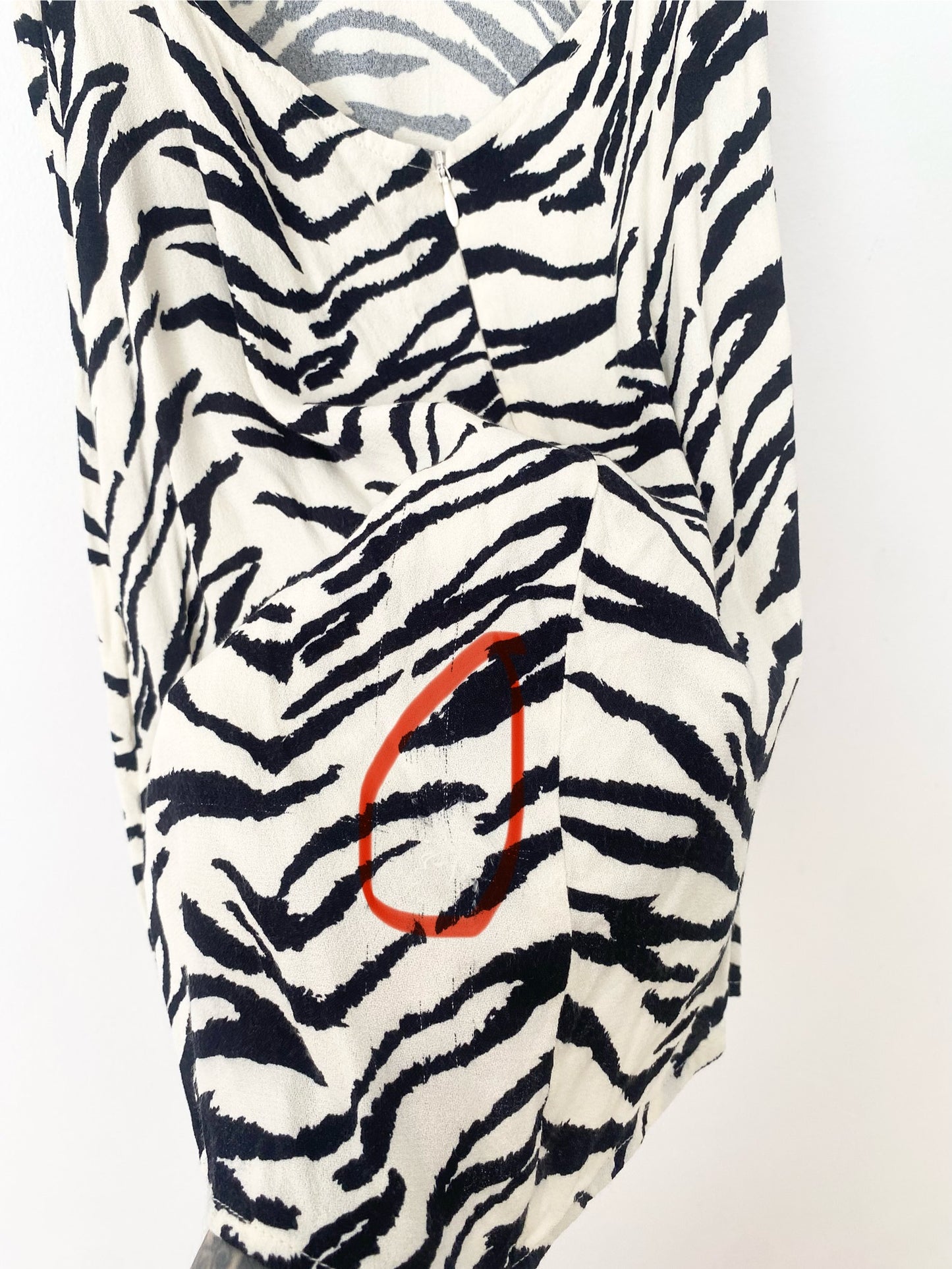 Reformation lena zebra dress XS