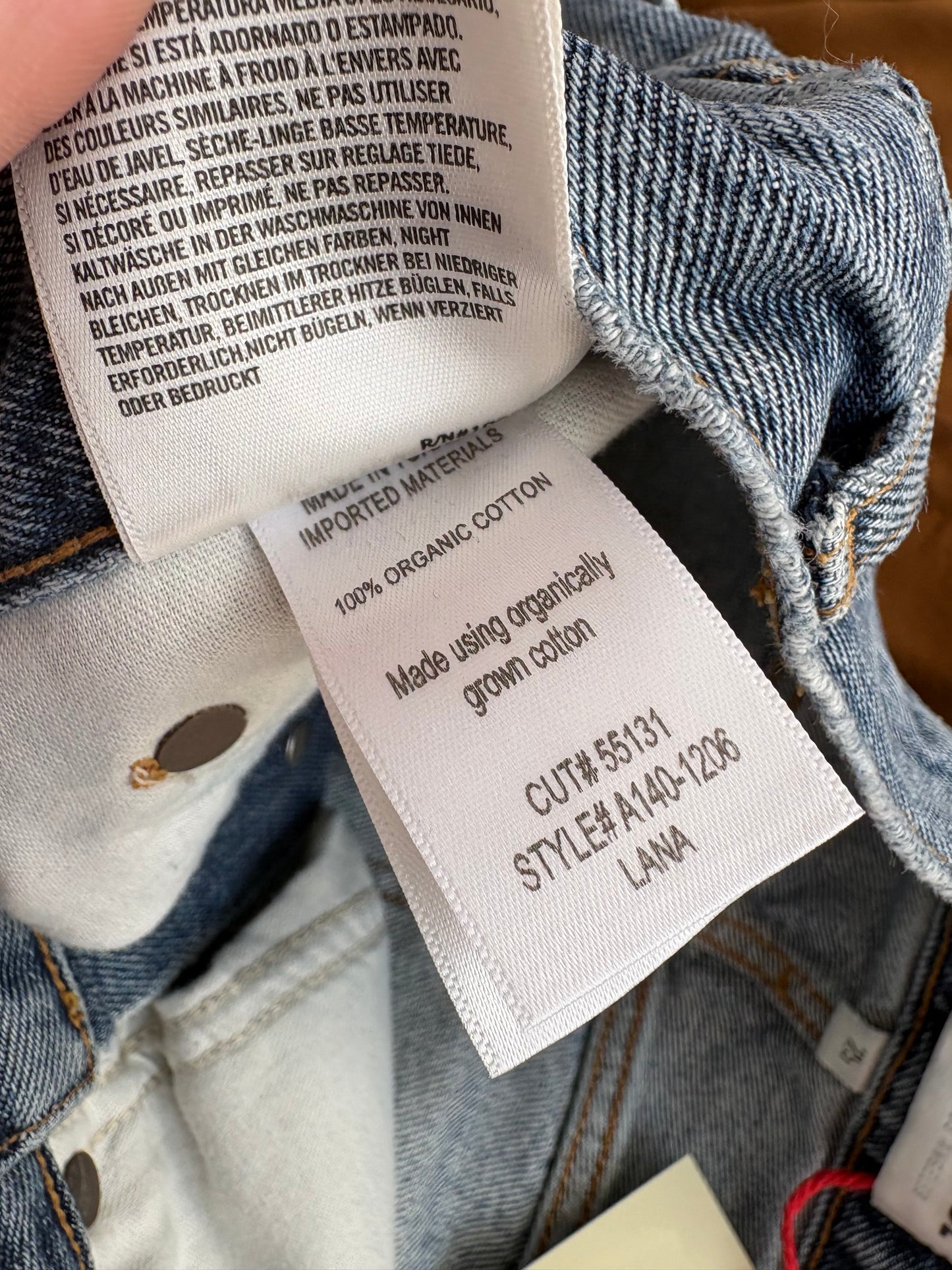 Agolde Lana distressed straight leg jeans W25/26